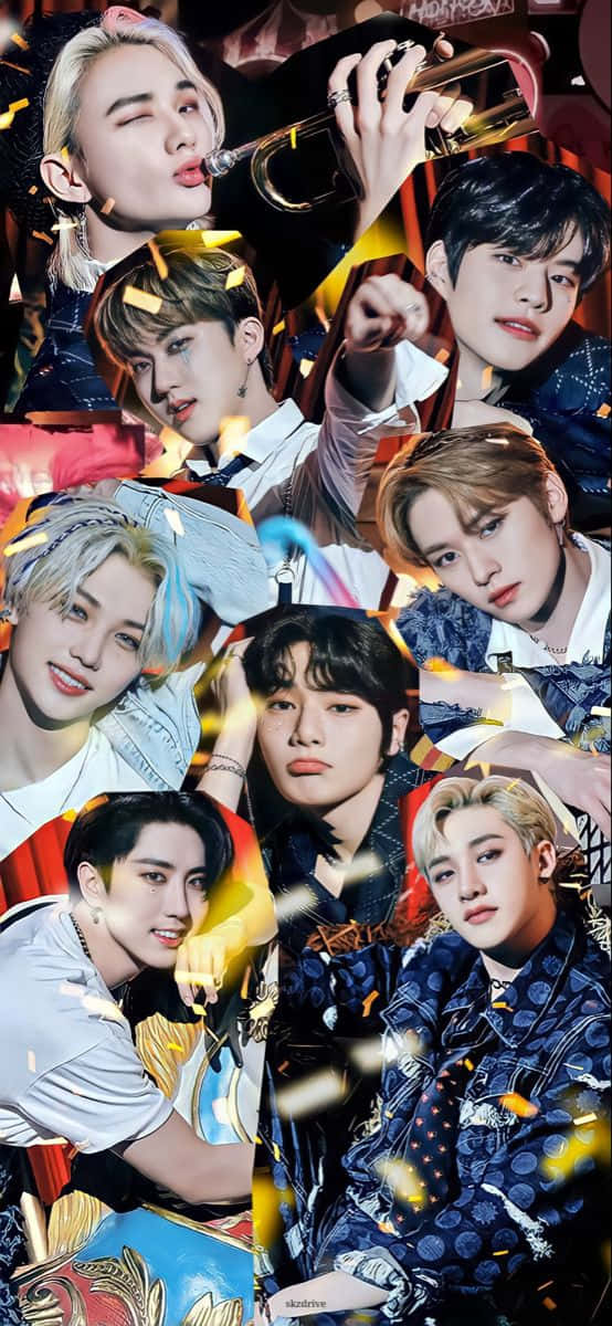 The Stray Kids Ot8 Poses By The Ocean Background