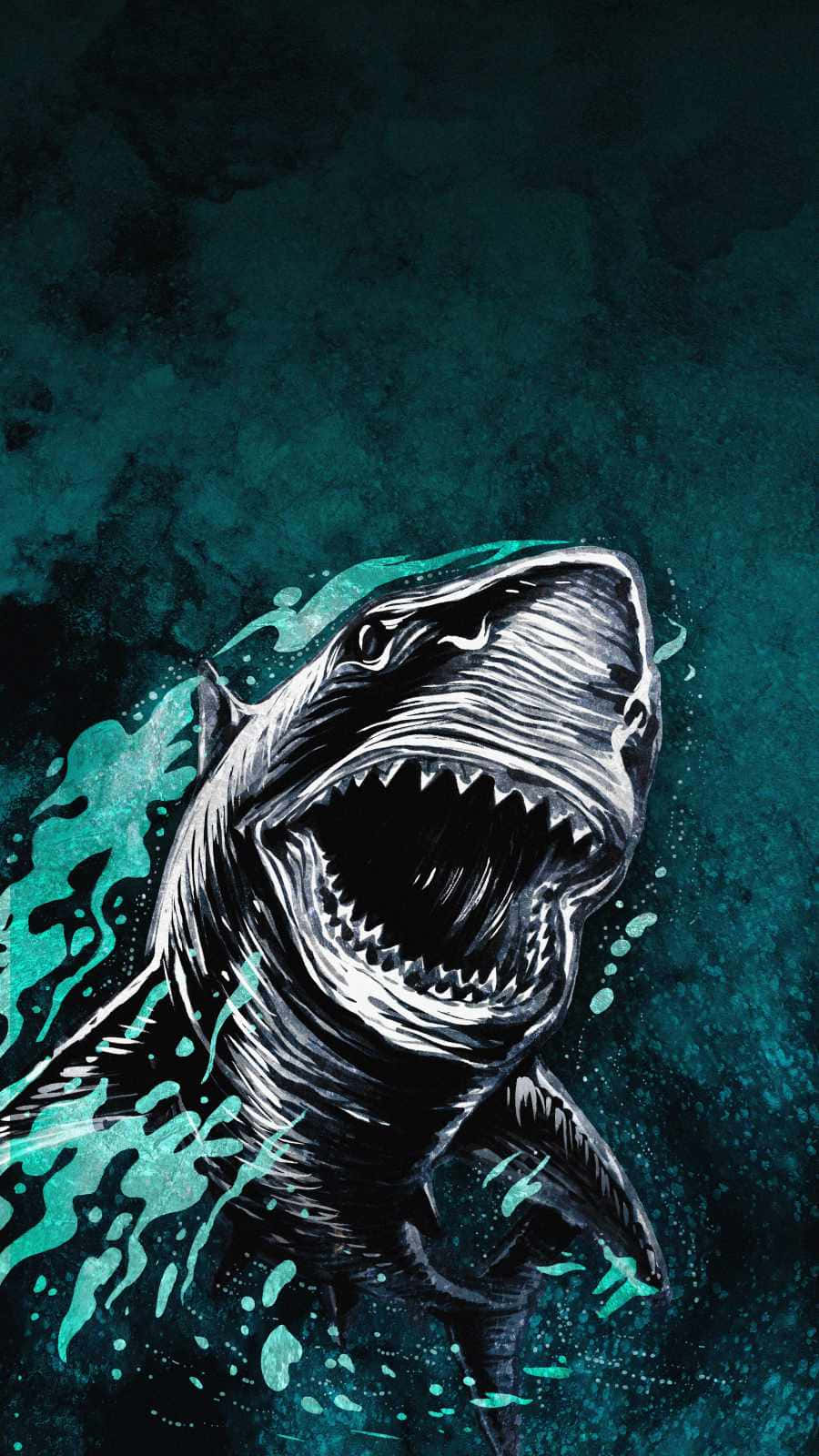 The Stylish And Powerful Shark Iphone Background