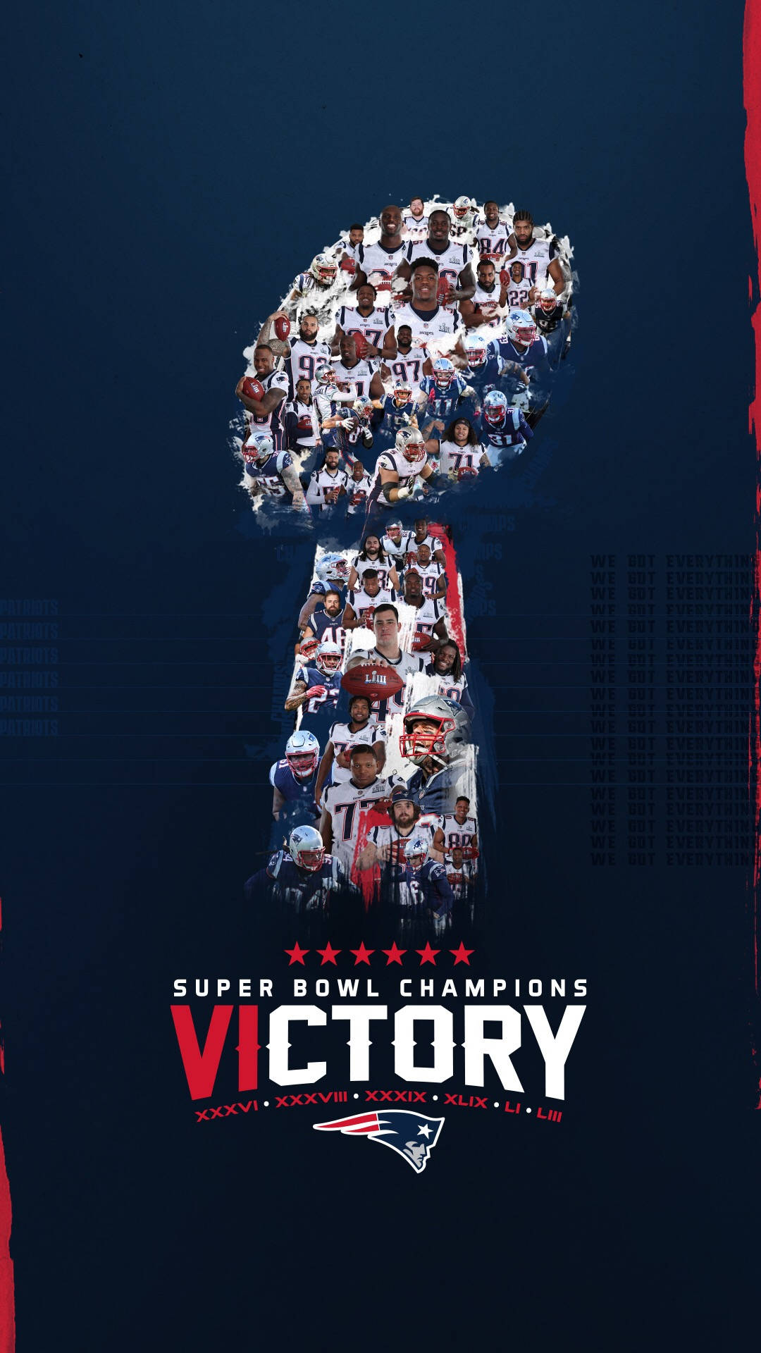 The Super Bowl Champions Victory Poster Background