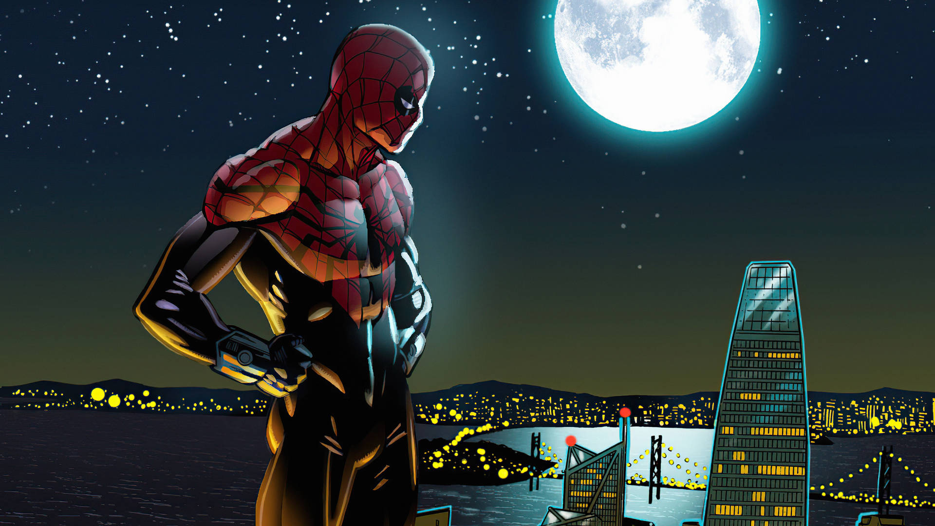 The Superior Spider-man Full Moon Background