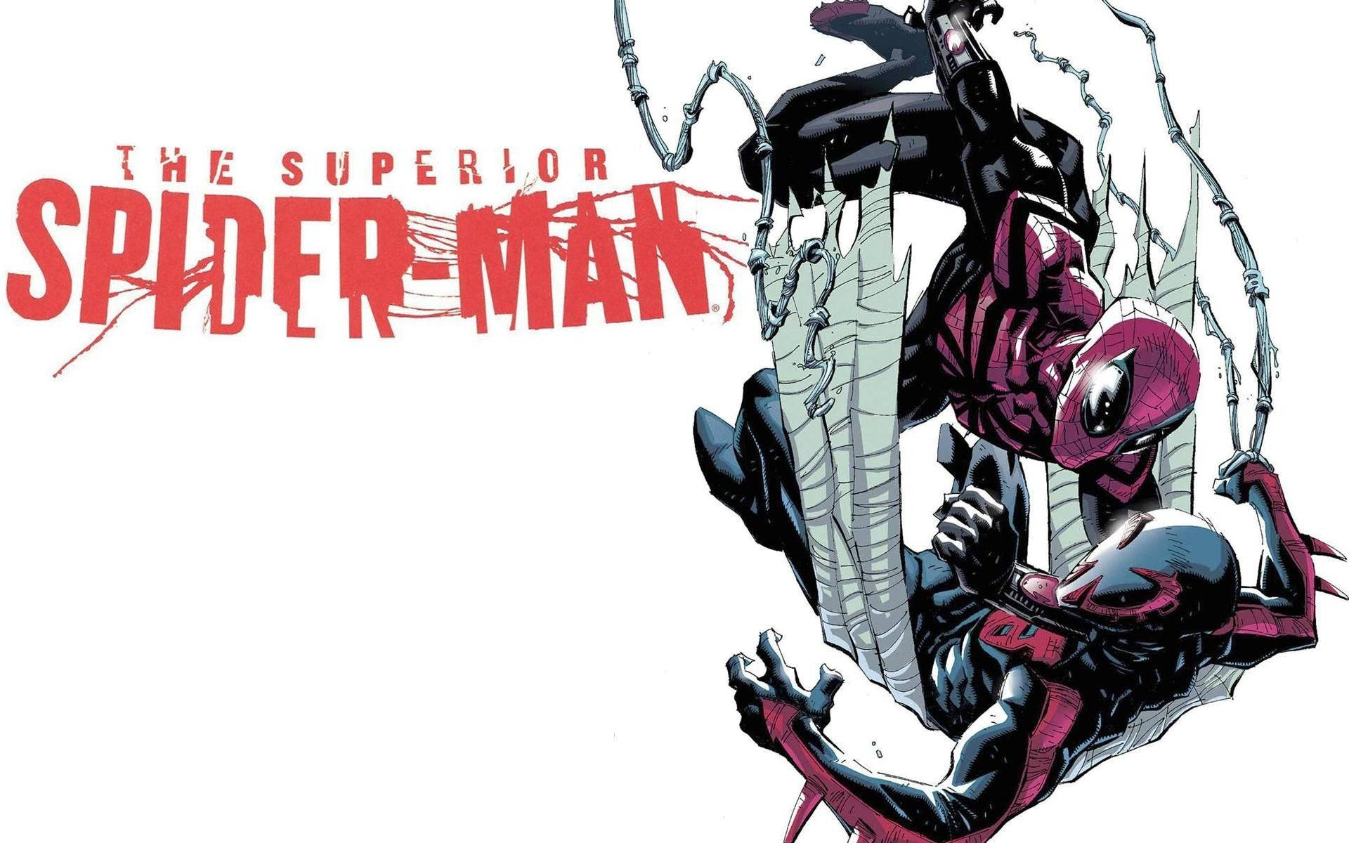 The Superior Spider-man With Logo Background