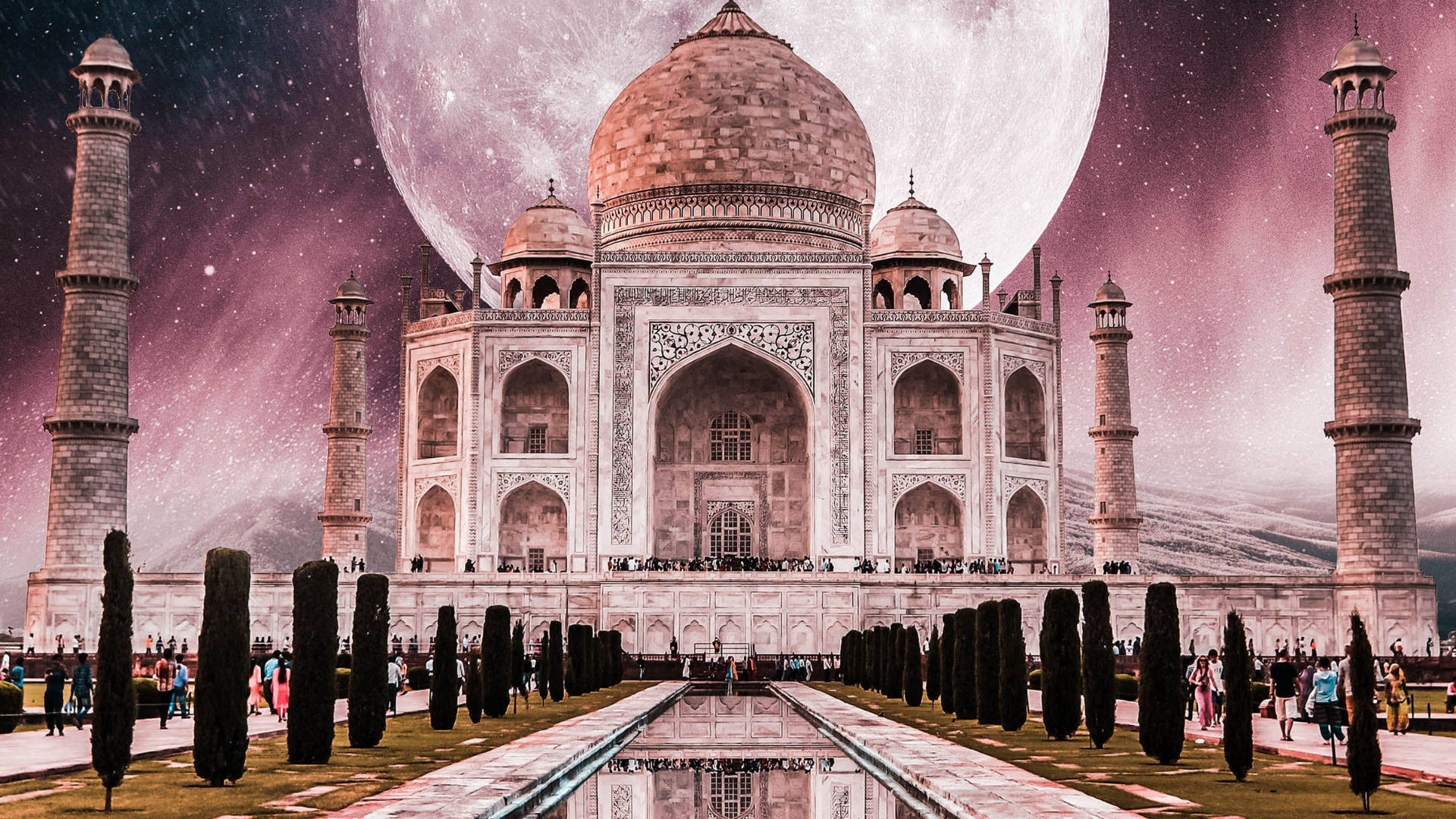 The Taj Mahal Graphic Design Background