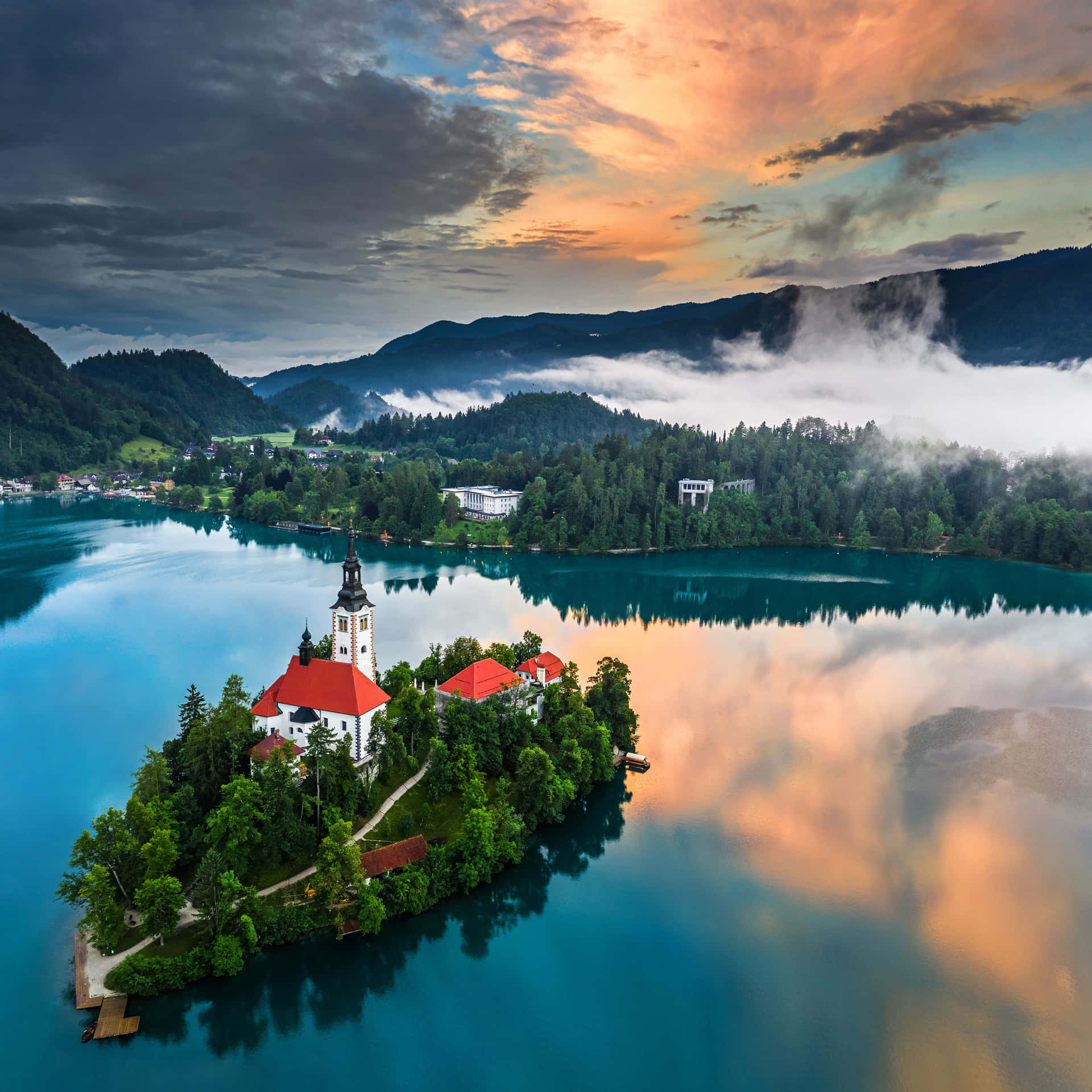 The Tear-shaped Island At Lake Bled