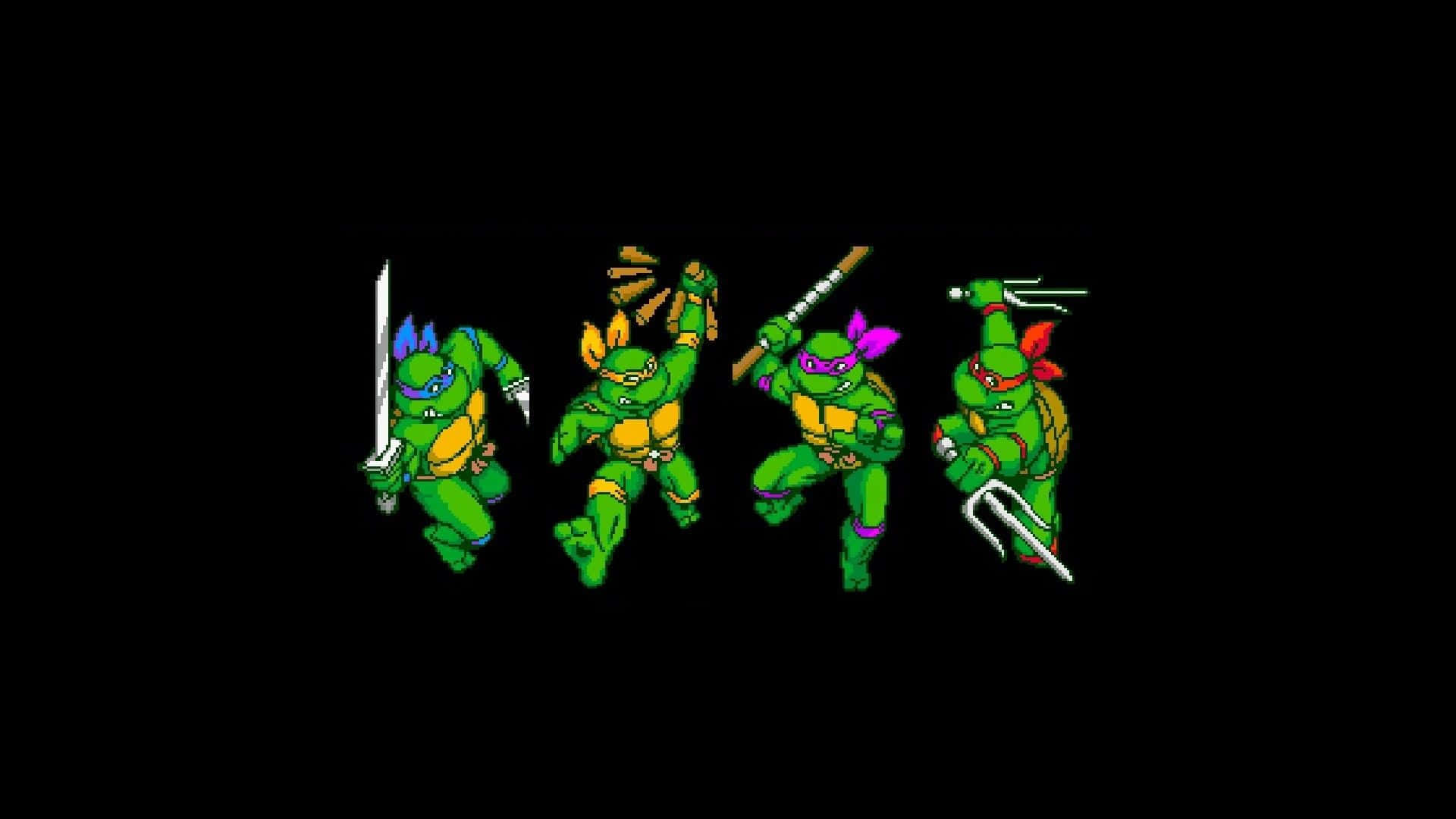 The Teenage Mutant Ninja Turtles In Action Background