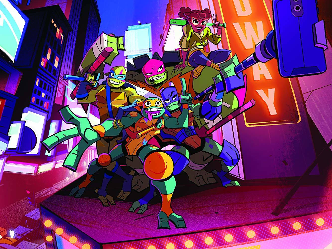 The Teenage Mutant Ninja Turtles Take A Selfie Background