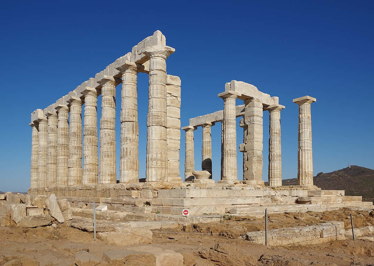 The Temple Of Poseidon Highlight Background