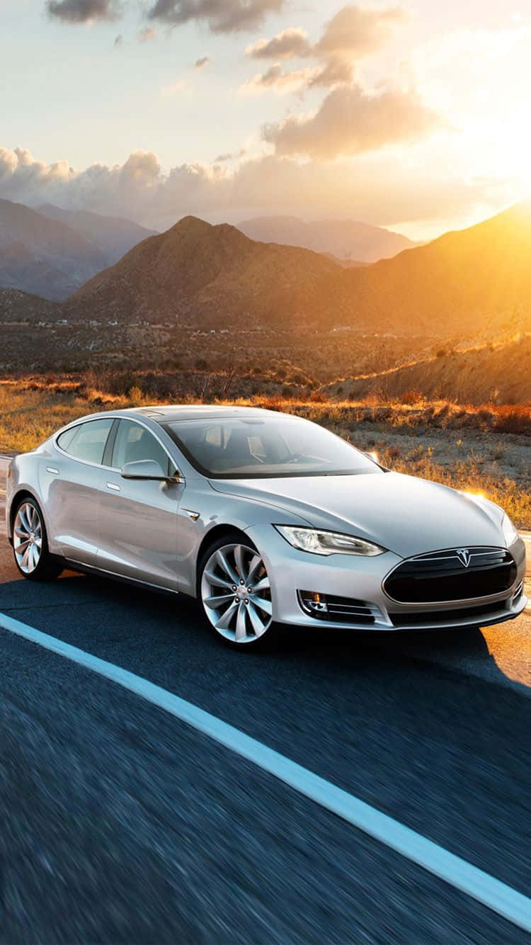 The Tesla Iphone, Designed With Cutting-edge Technology Background