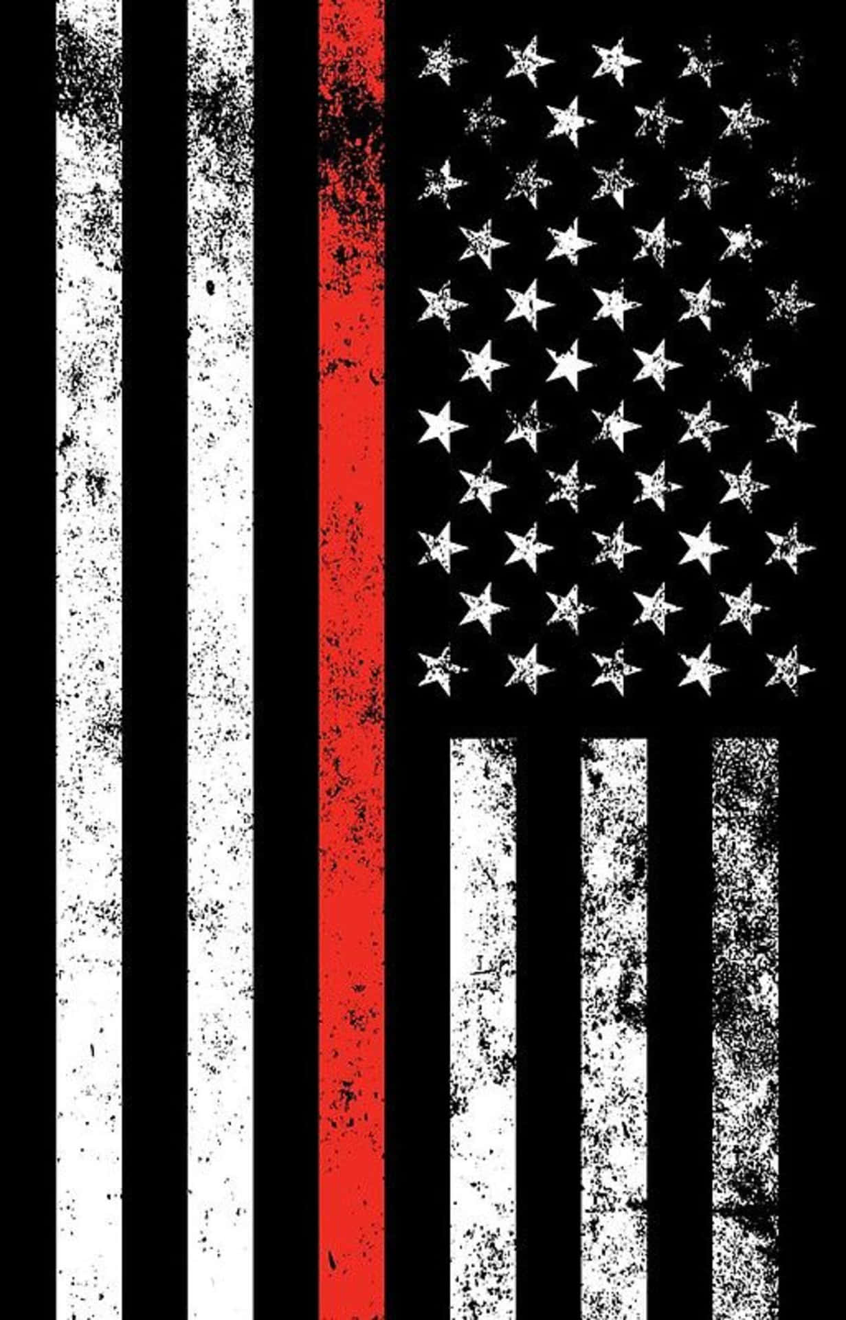 The Thin Red Line American Flag Background