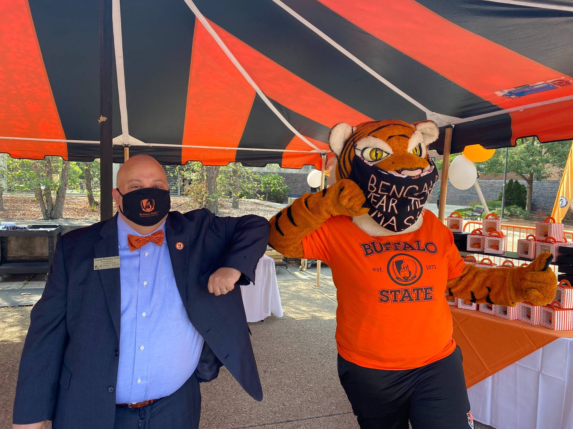 The Tiger Mascot At The University At Buffalo, Suny