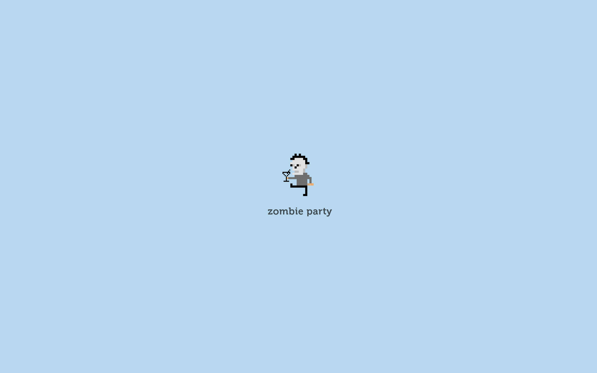 The Tiny Zombie Hidden In The Minimalist Landscape Background