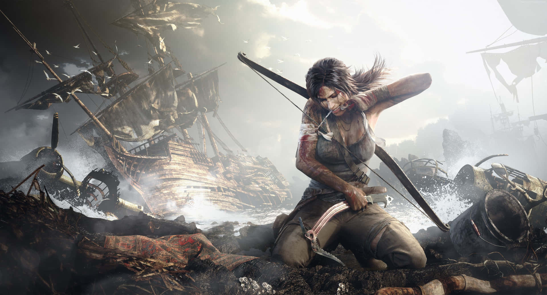 The Tomb Raider Is A Woman With A Bow And Arrow
