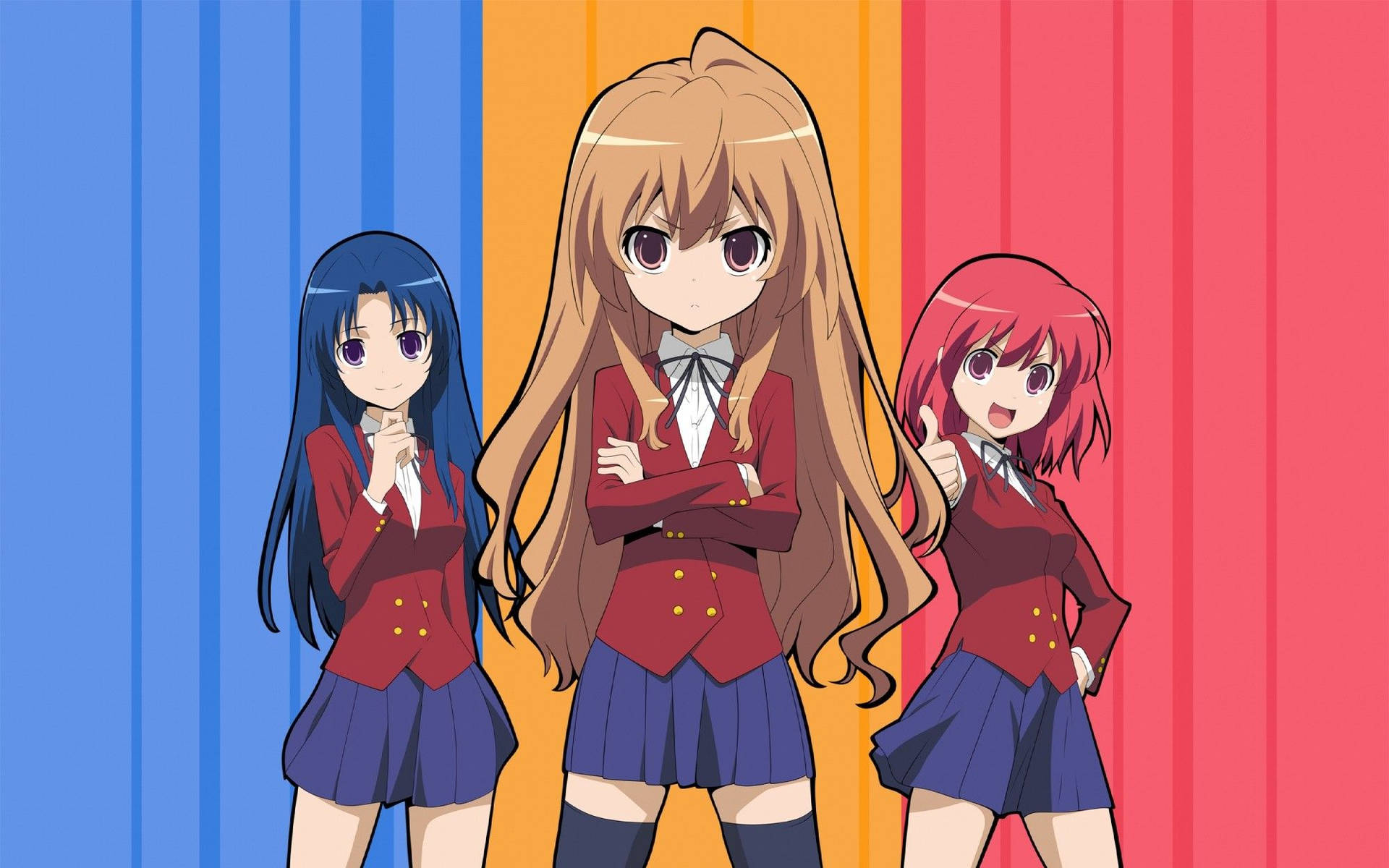 The Toradora Trio -- Ami, Taiga, And Minori. Background