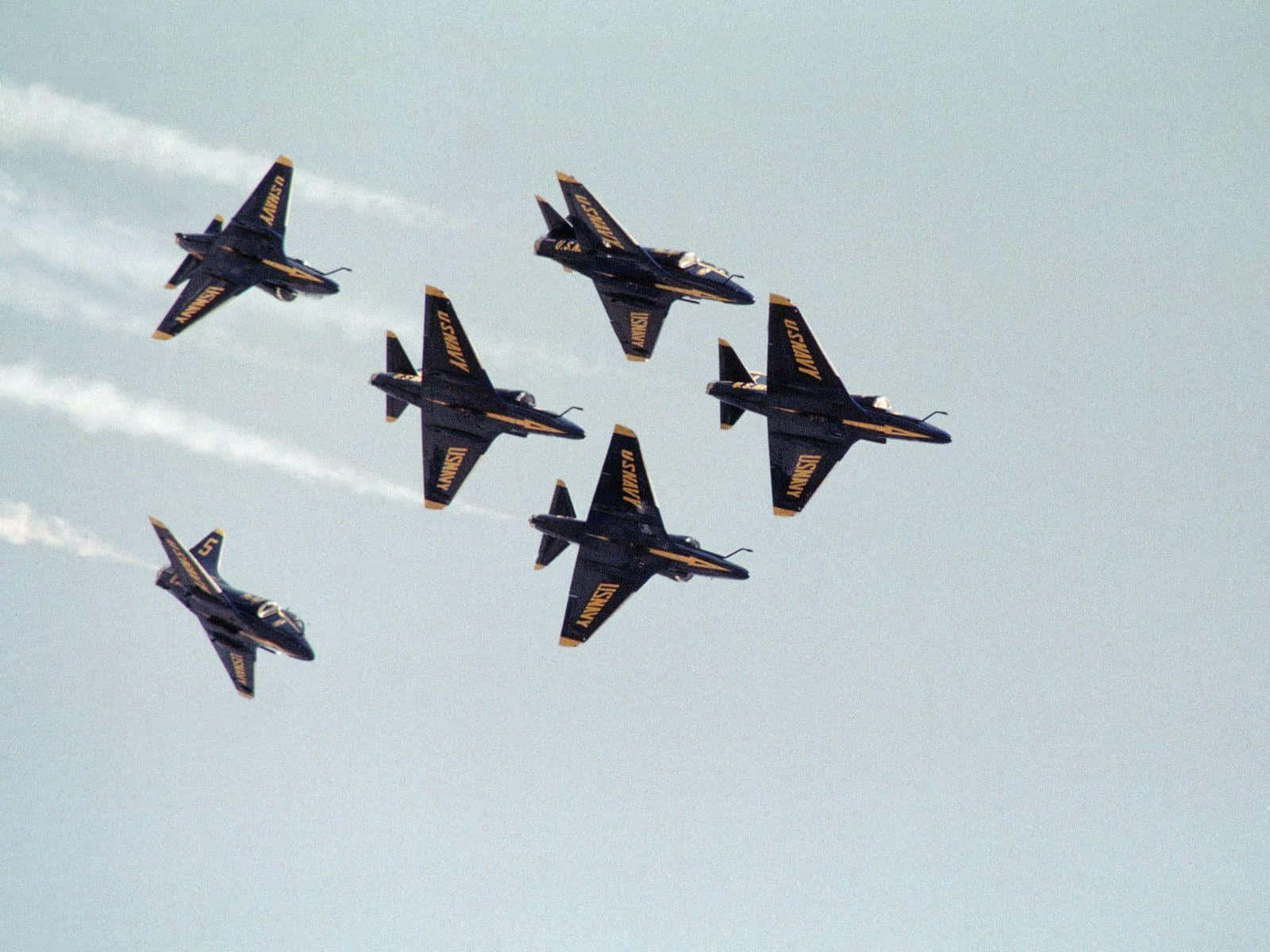 The U.s. Navy's Blue Angels Soar Background