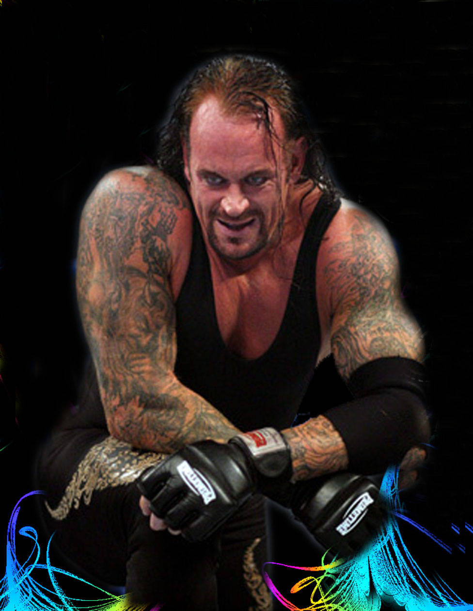 The Undertaker In A Fight Background