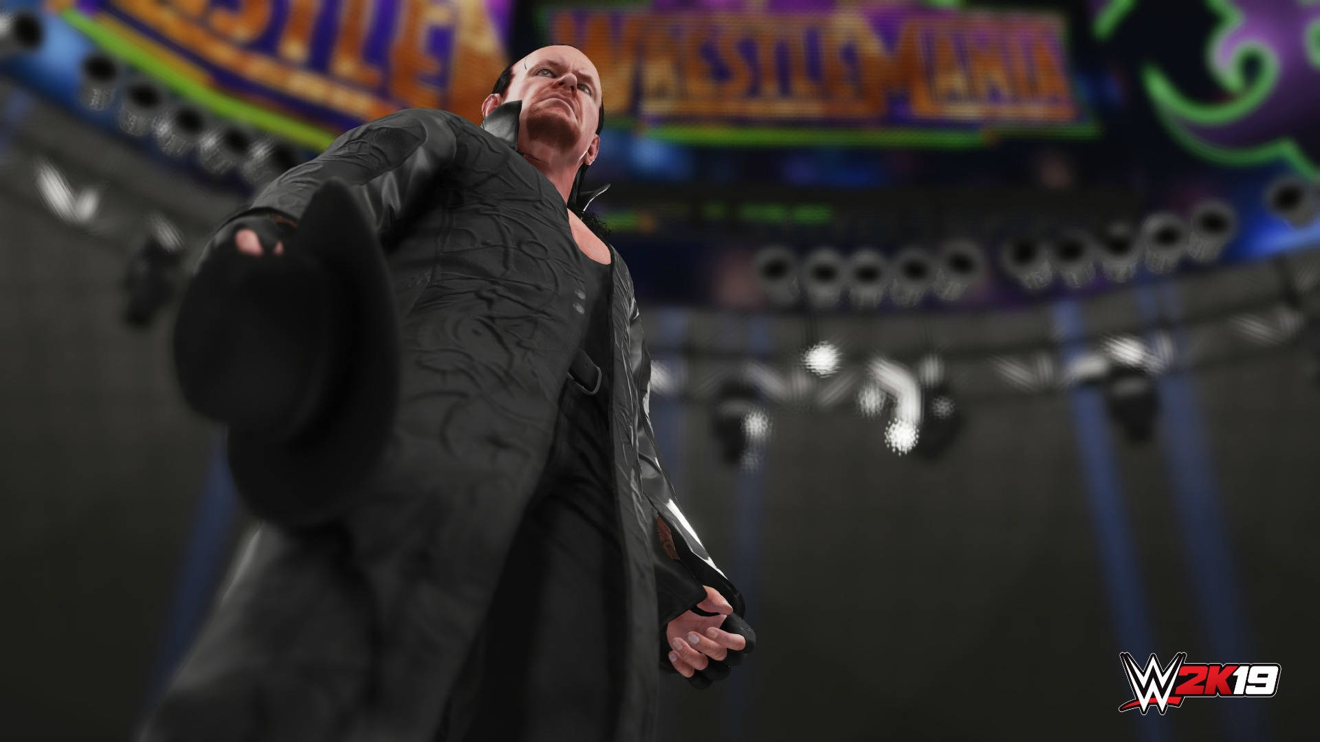The Undertaker In Wwe Video Game Action Background