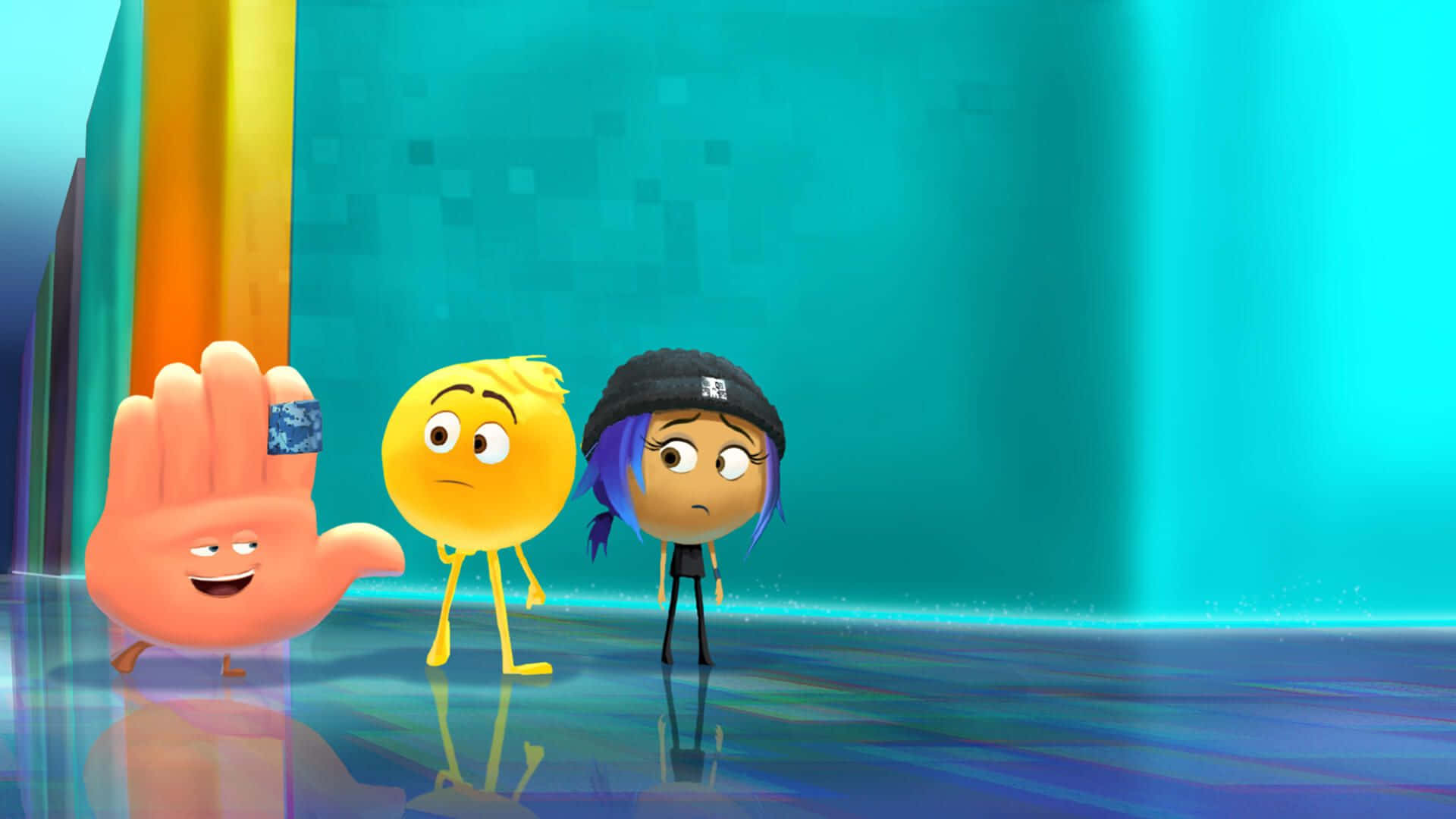 The Unforgettable Trio Of The Emoji Movie Background