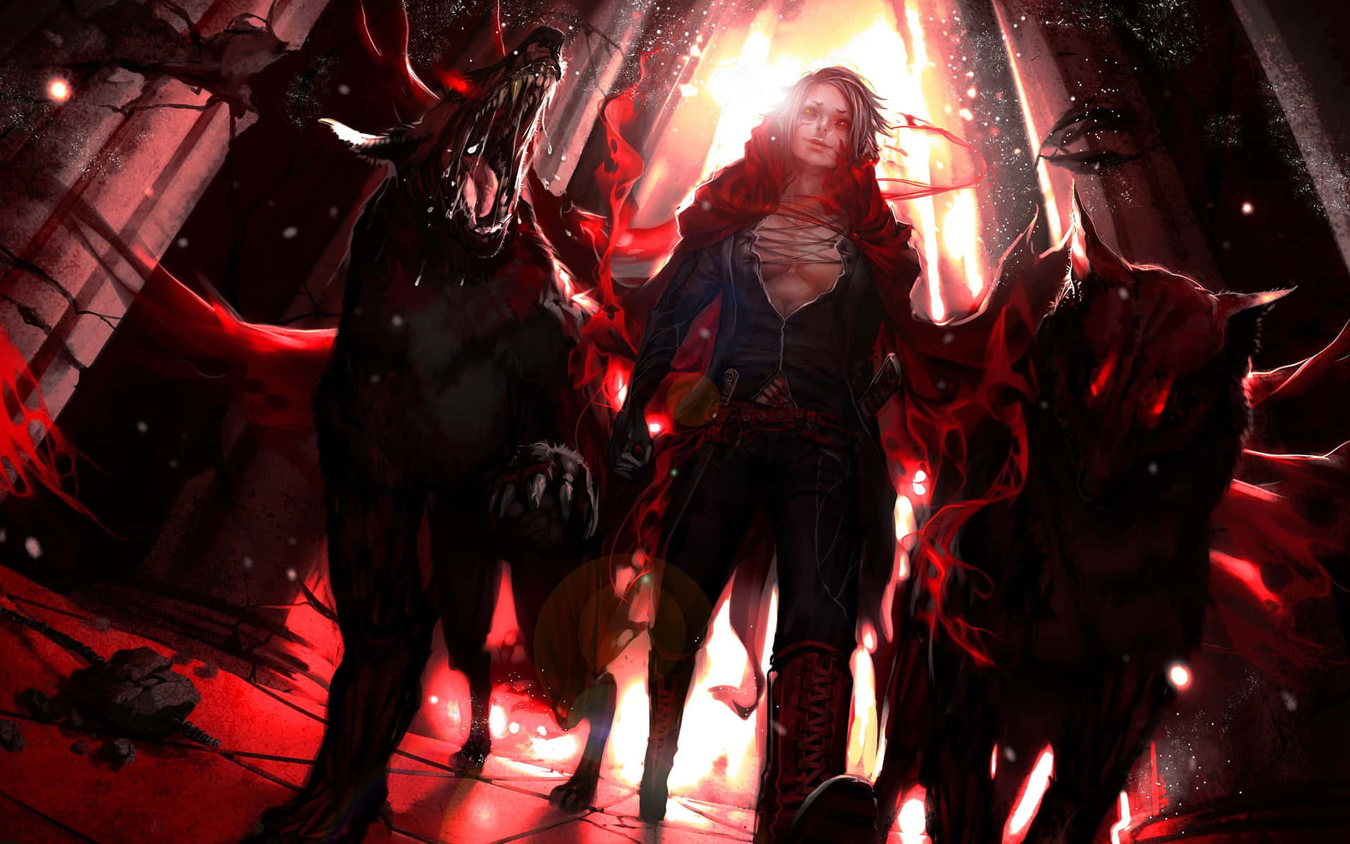 “the Unique Blend Of Black And Red In Amazing Anime Art”