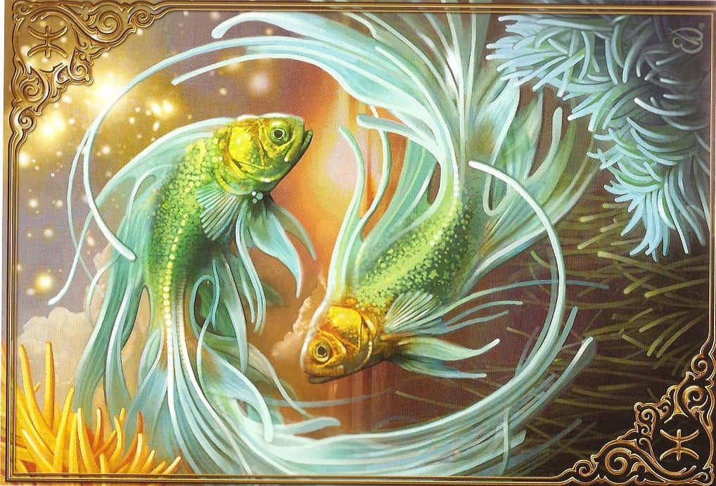 The Unique Symbol Of Pisces Background