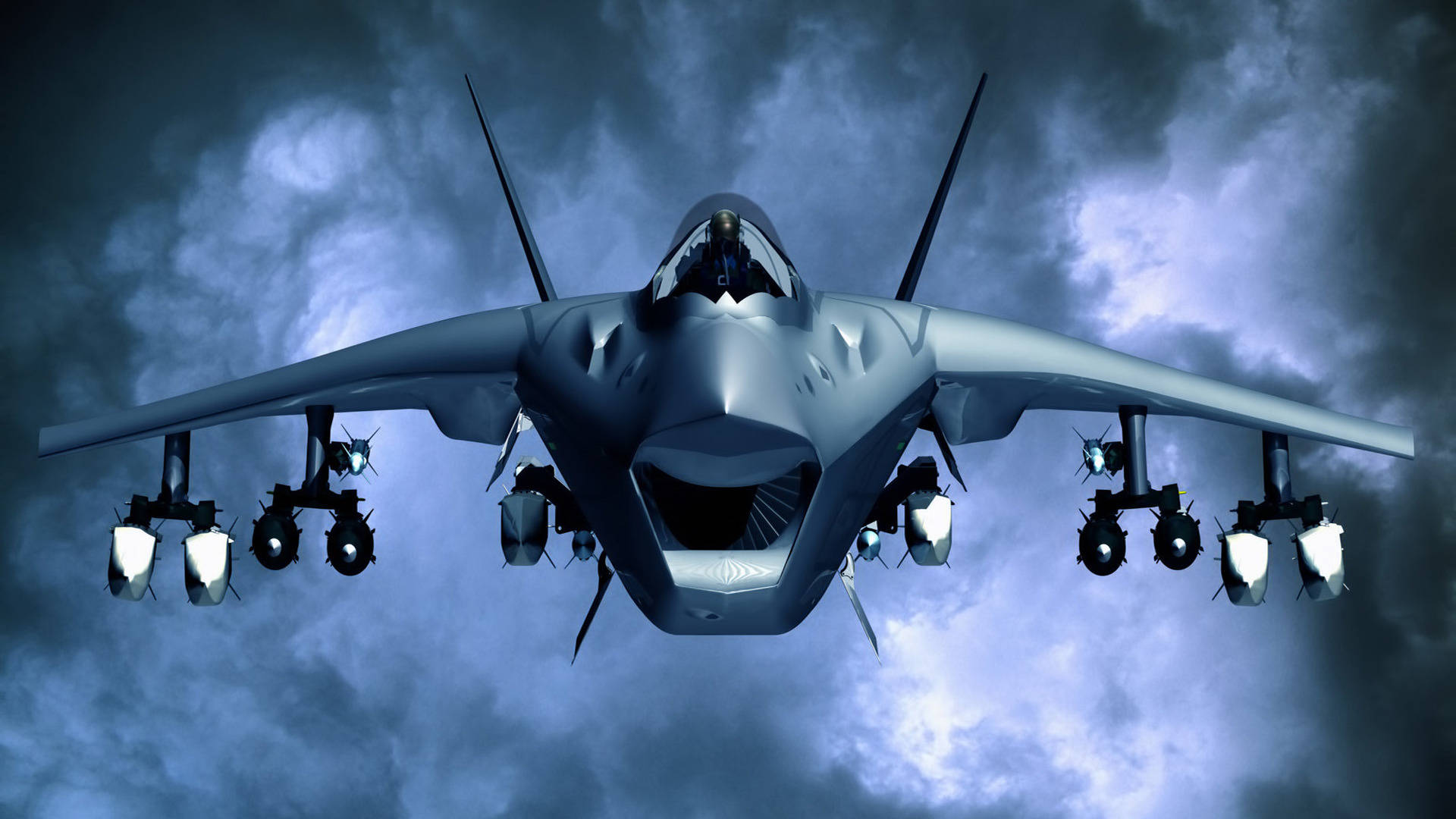 The United States Air Force Leads The Way With Its Military Jet Superpower Background