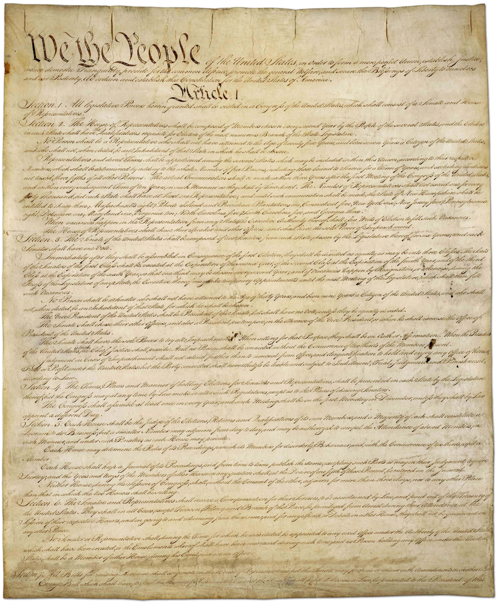 The United States Constitution Background