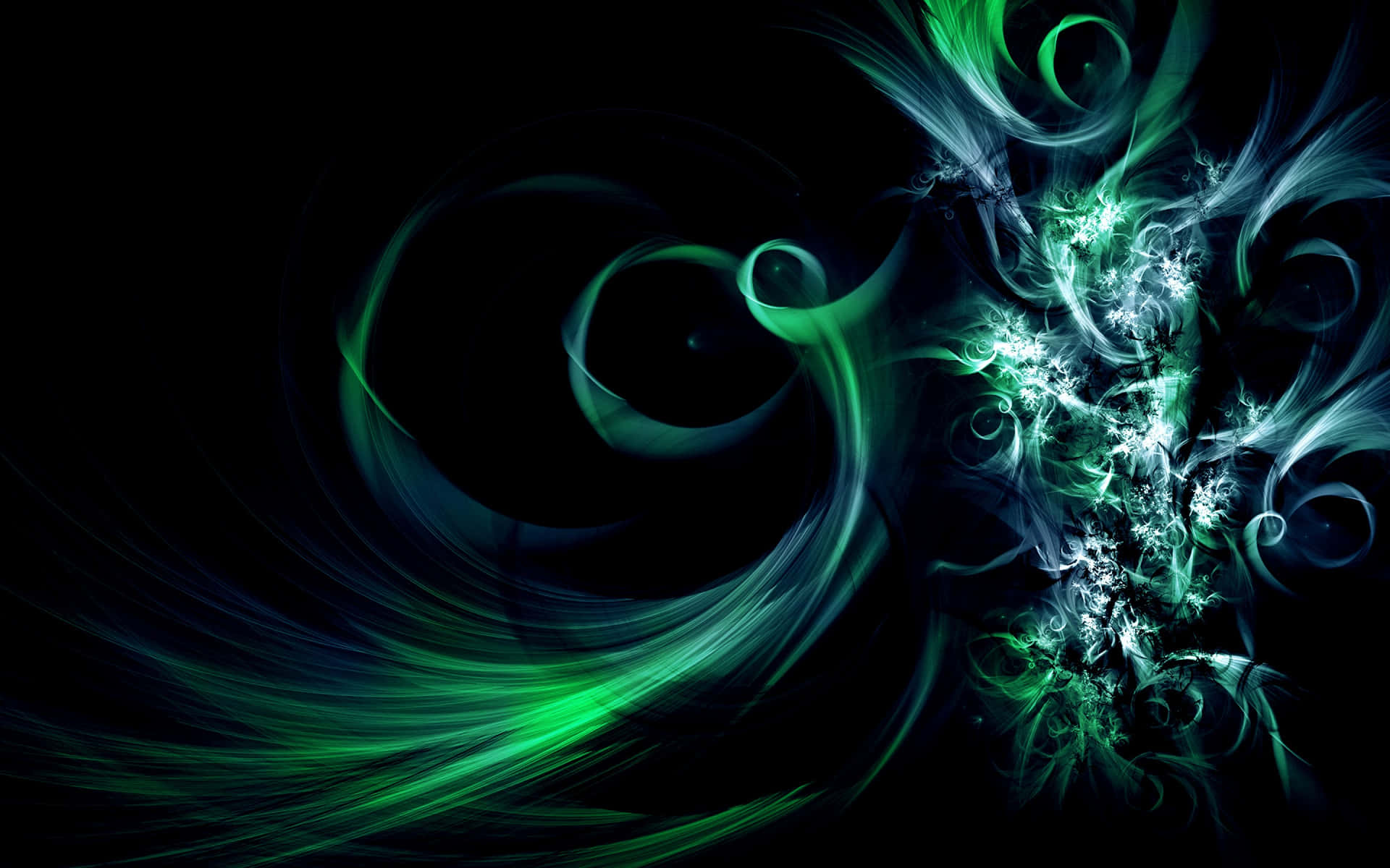 “the Universe Comes Alive In Surreal Shades Of Green And Blue In This Stunning Green And Blue Galaxy” Background