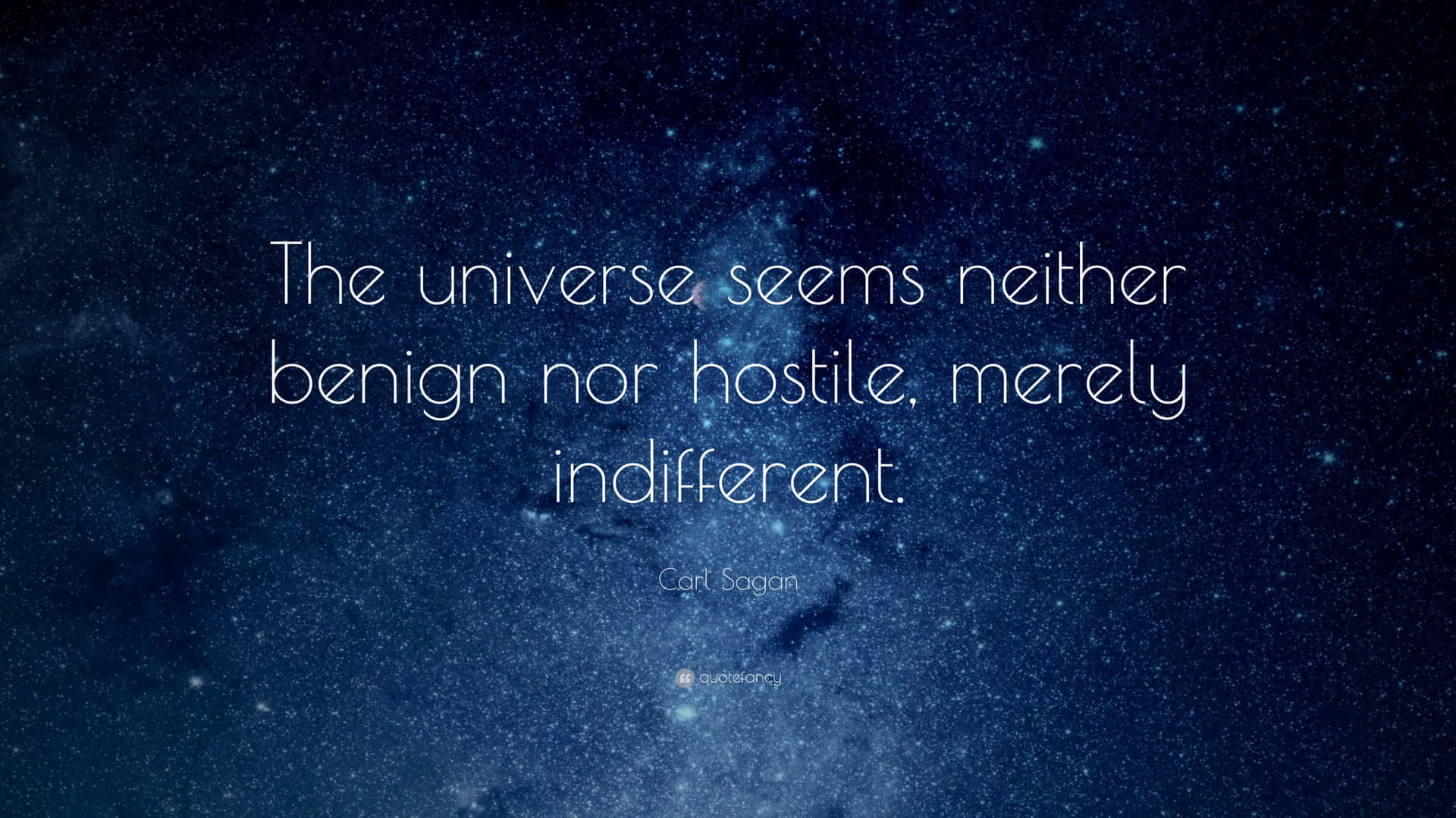 The Universe Is Indifferent Background