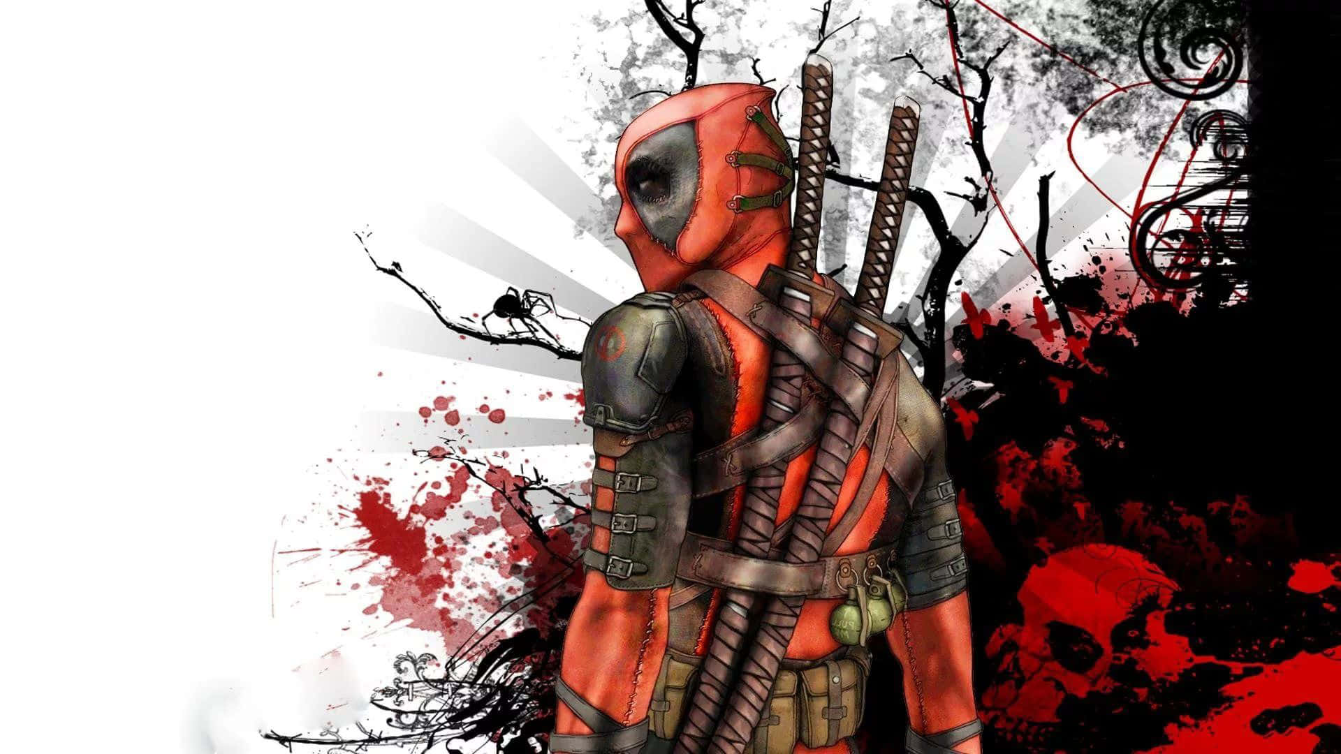 The Unstoppable Black Deadpool Background