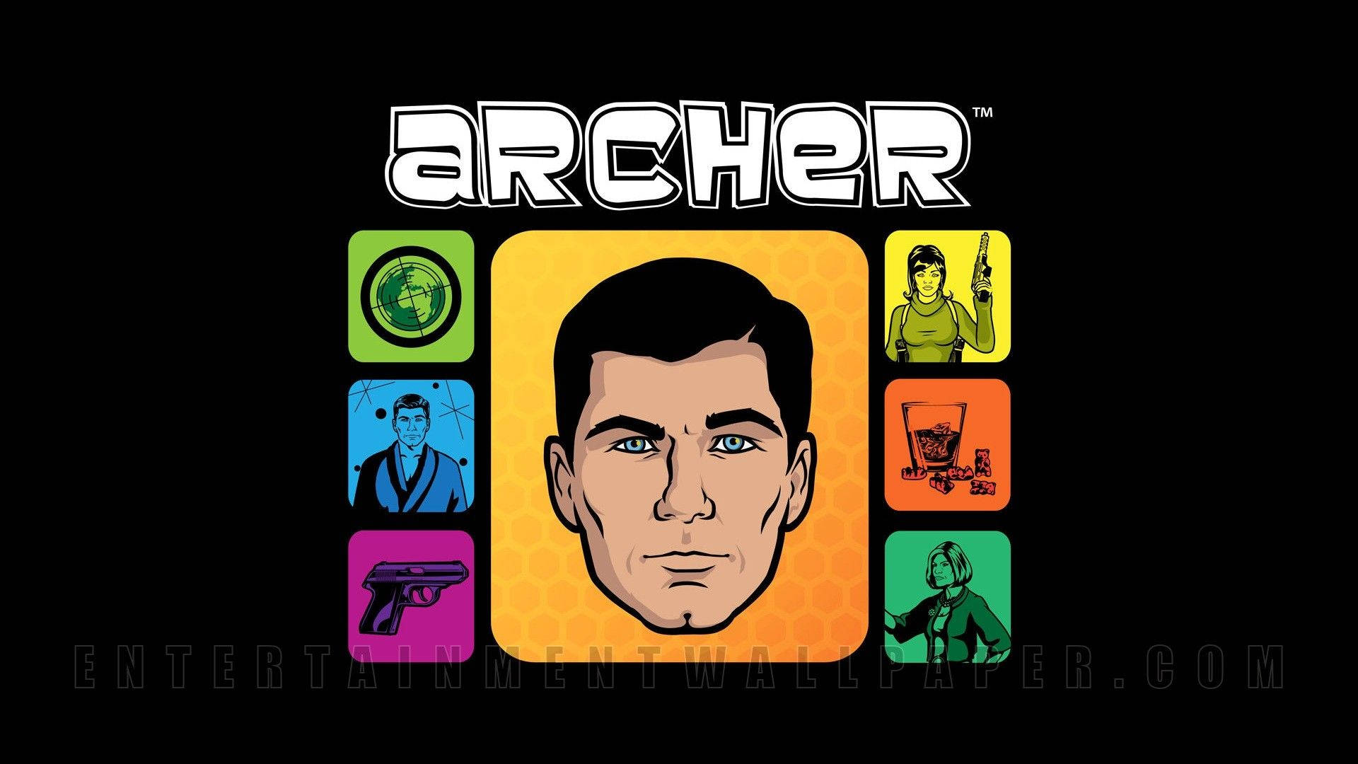 The Unstoppable Sterling Archer From The Hit Tv Show Background
