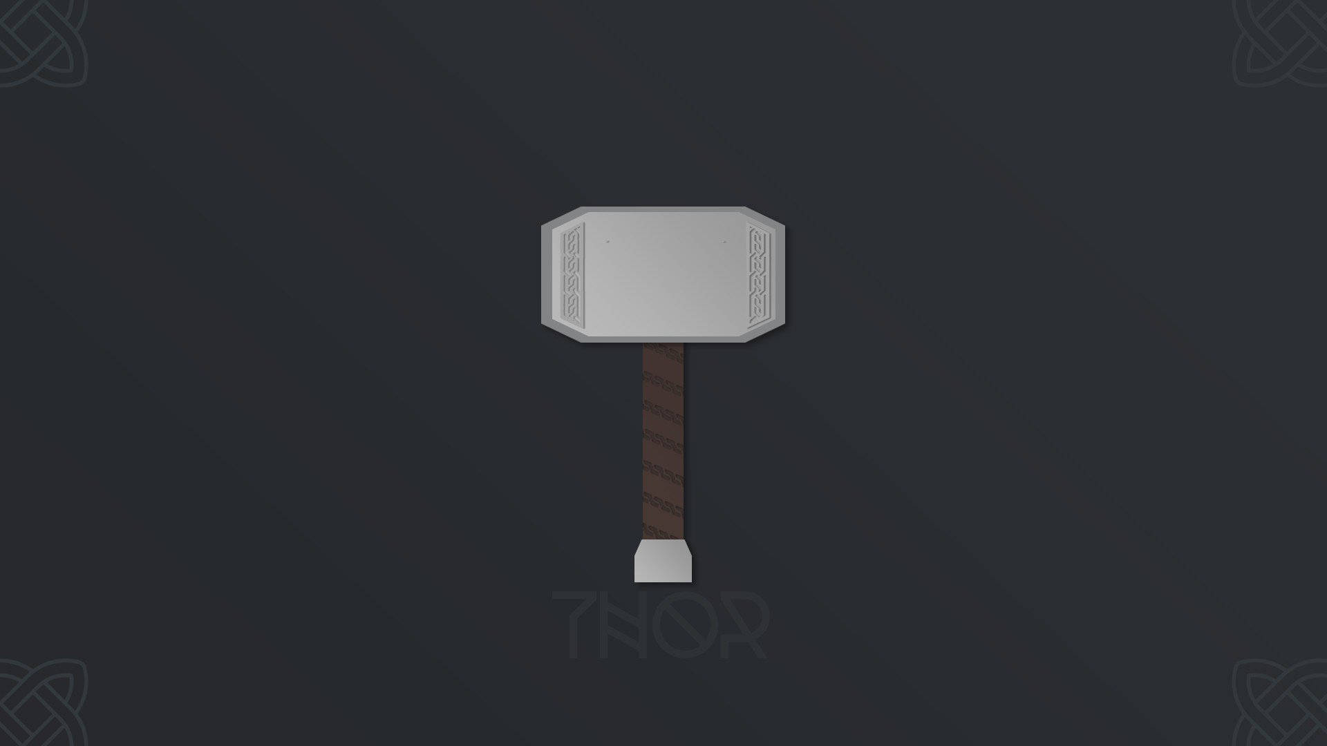 The Upright Thor Hammer Cartoon Artwork Background