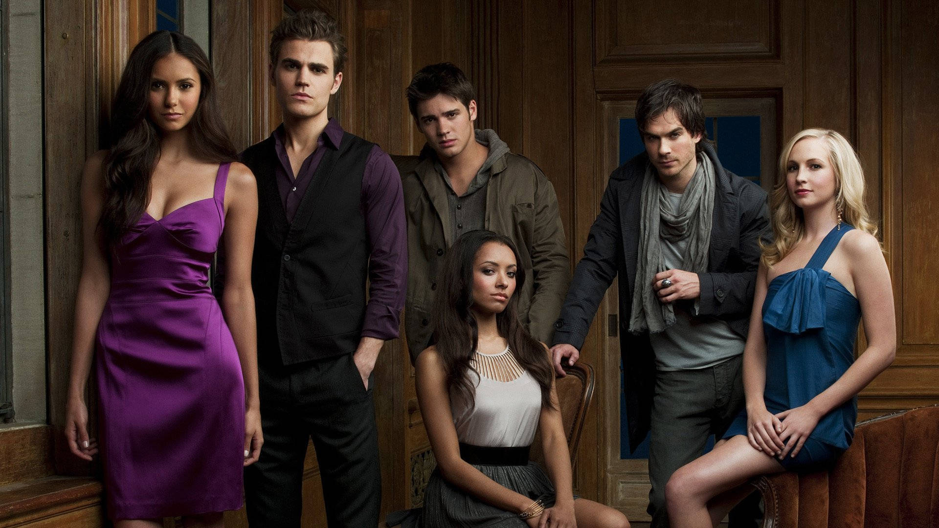 The Vampire Diaries Season 1 Promotional Shoot Background