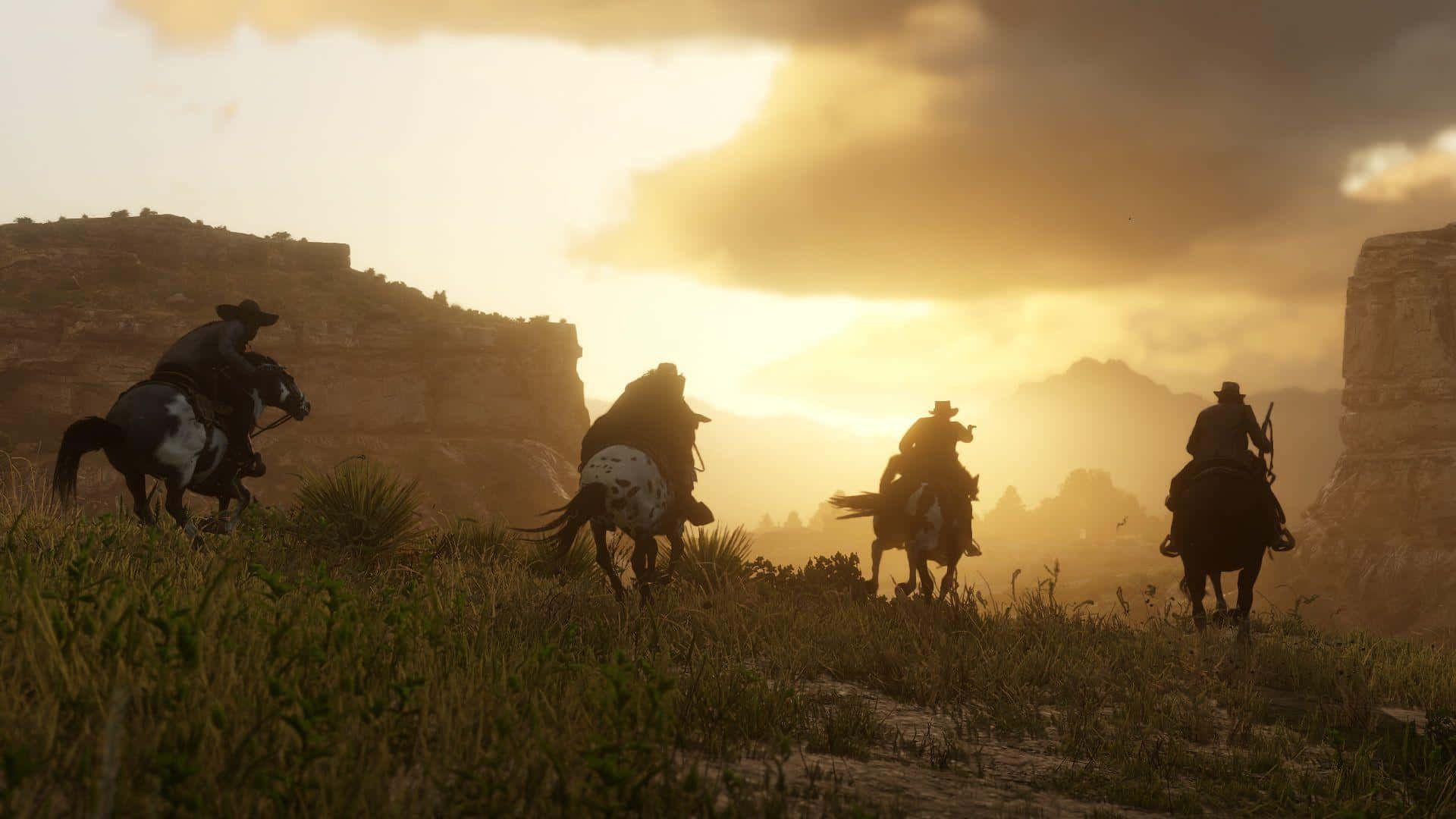 The Vast Scenery Of The Red Dead Redemption 2 Digital World Background