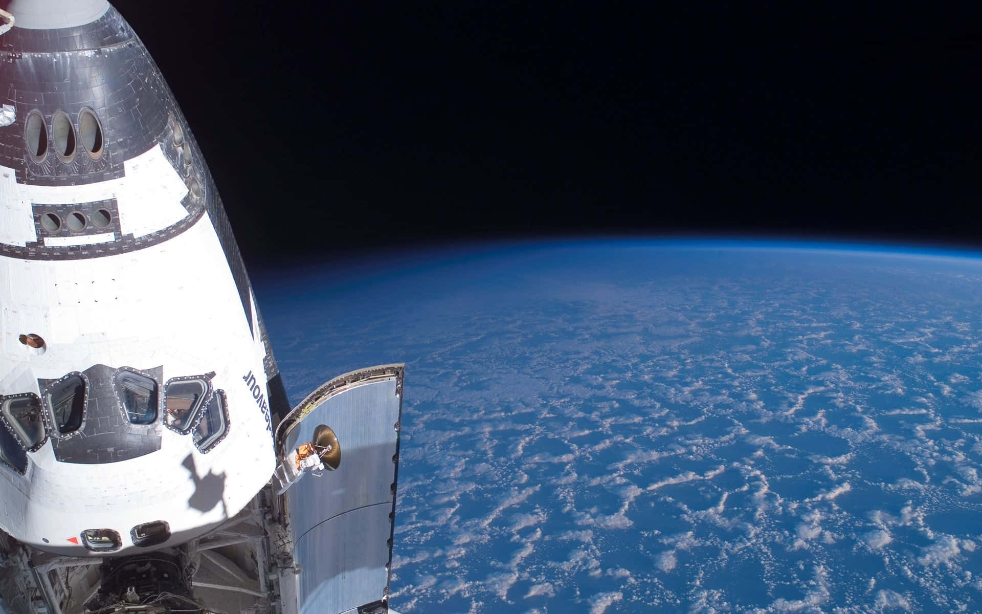 The Venerable Space Shuttle Blasts Off From Cape Canaveral Background