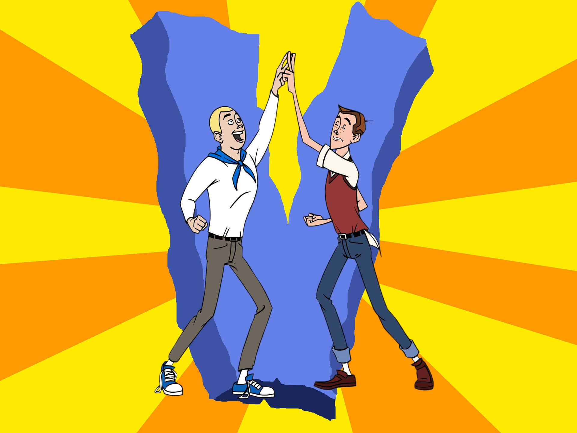 The Venture Bros Sharing A High Five Moment Background