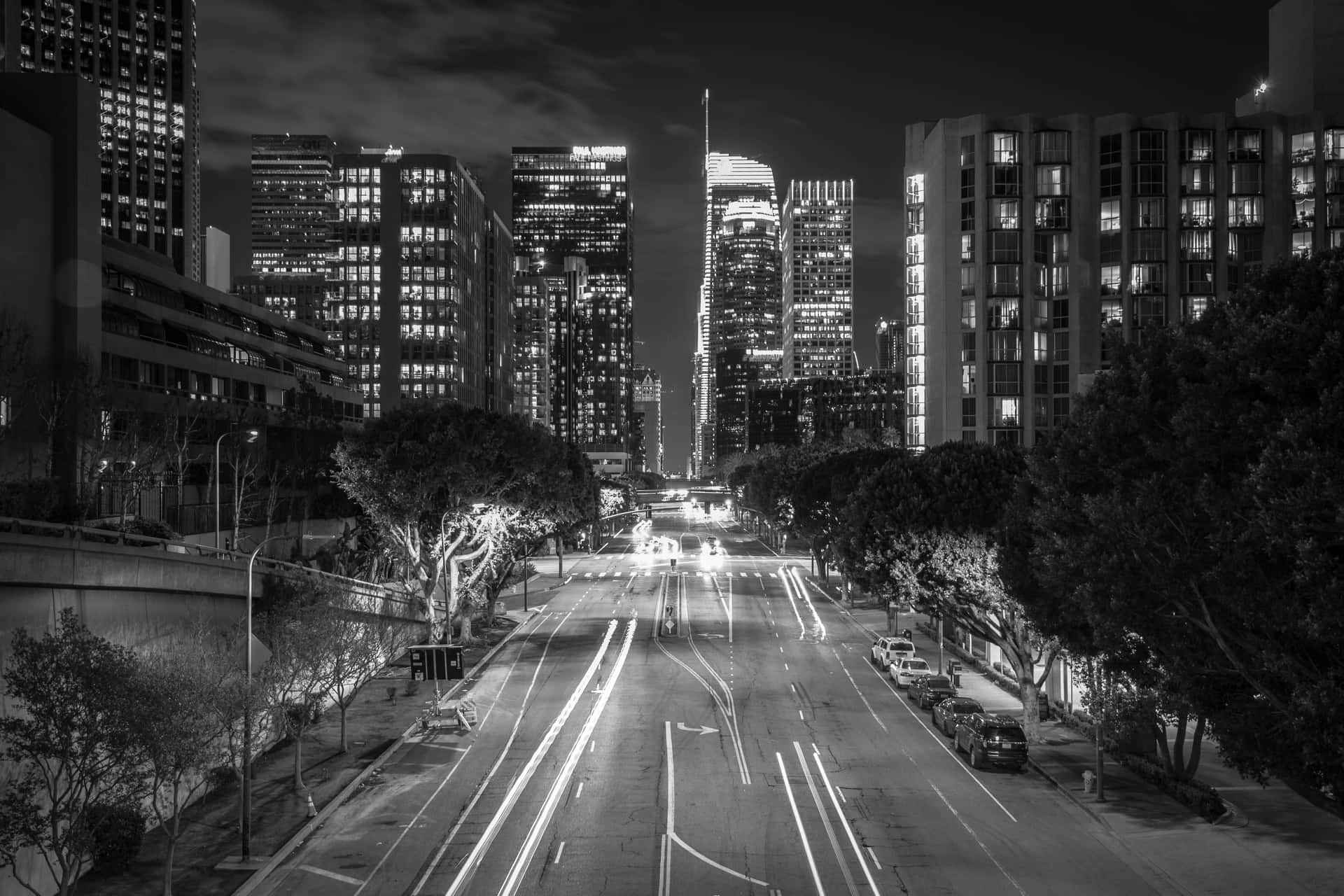 The Vibrancy Of Japan In Black And White Background