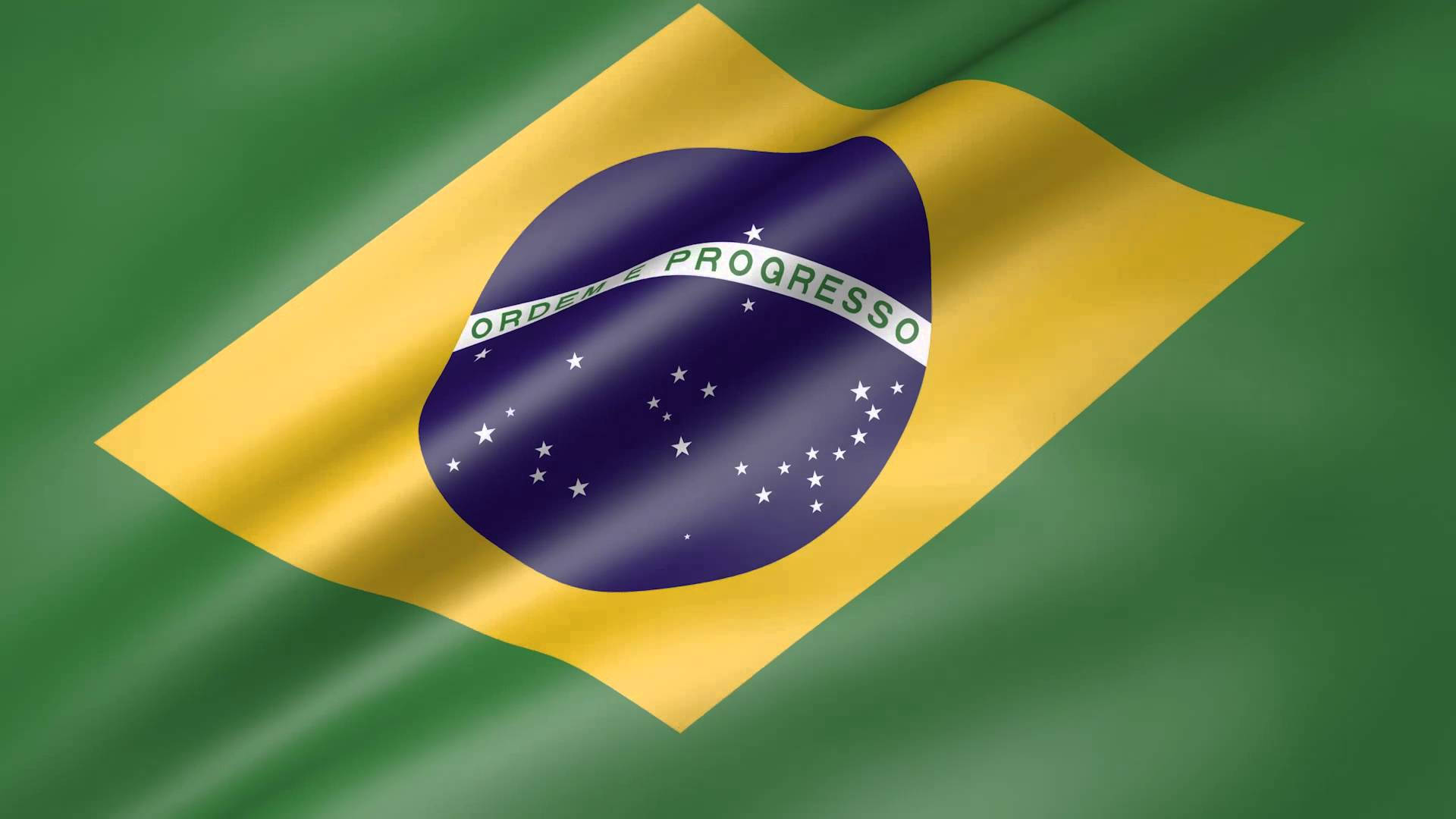 The Vibrant And Nationally Recognized Flag Of Brazil. Background