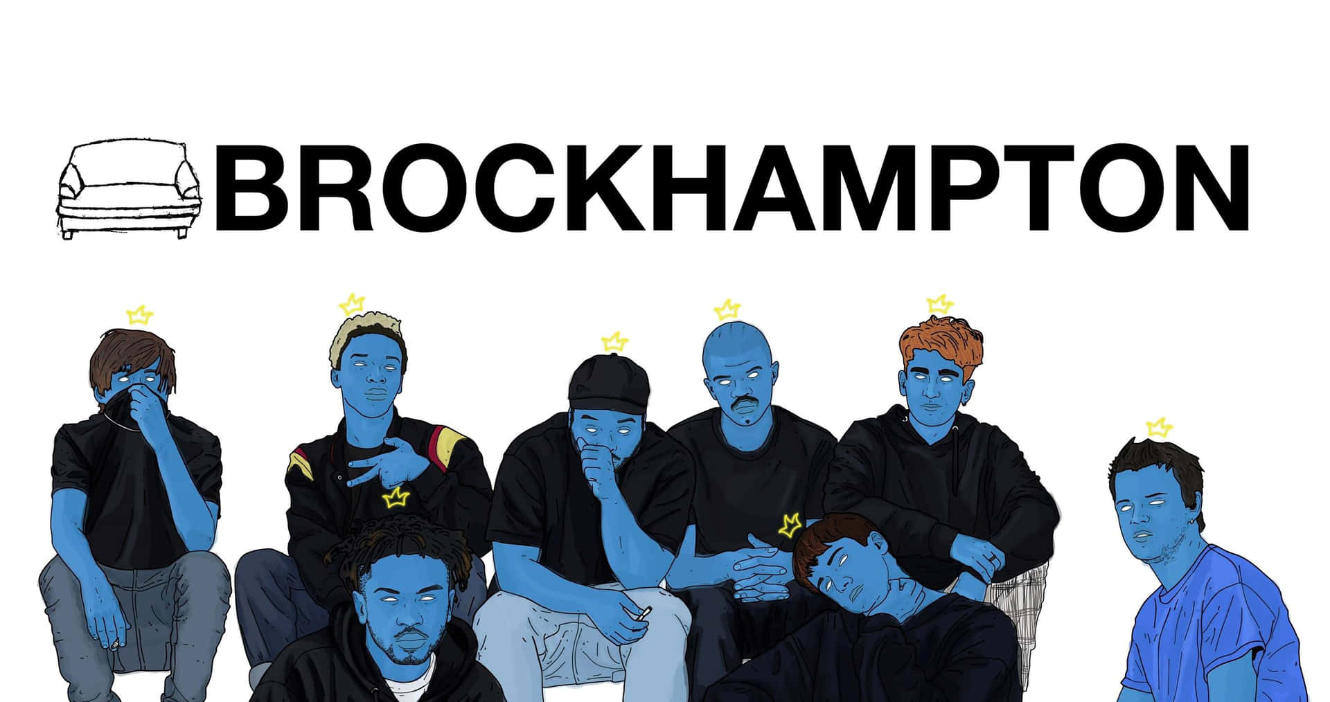 The Vibrant And Talented Brockhampton Group Posing Together For A Stylish Photo Shoot Background