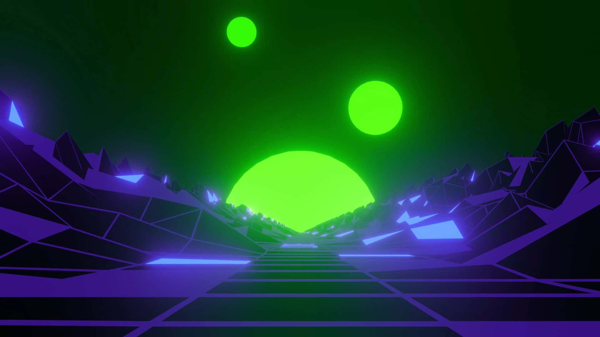 The Vibrant Colors Of Neon Green And Purple Come Alive In This Vivid Pattern. Background