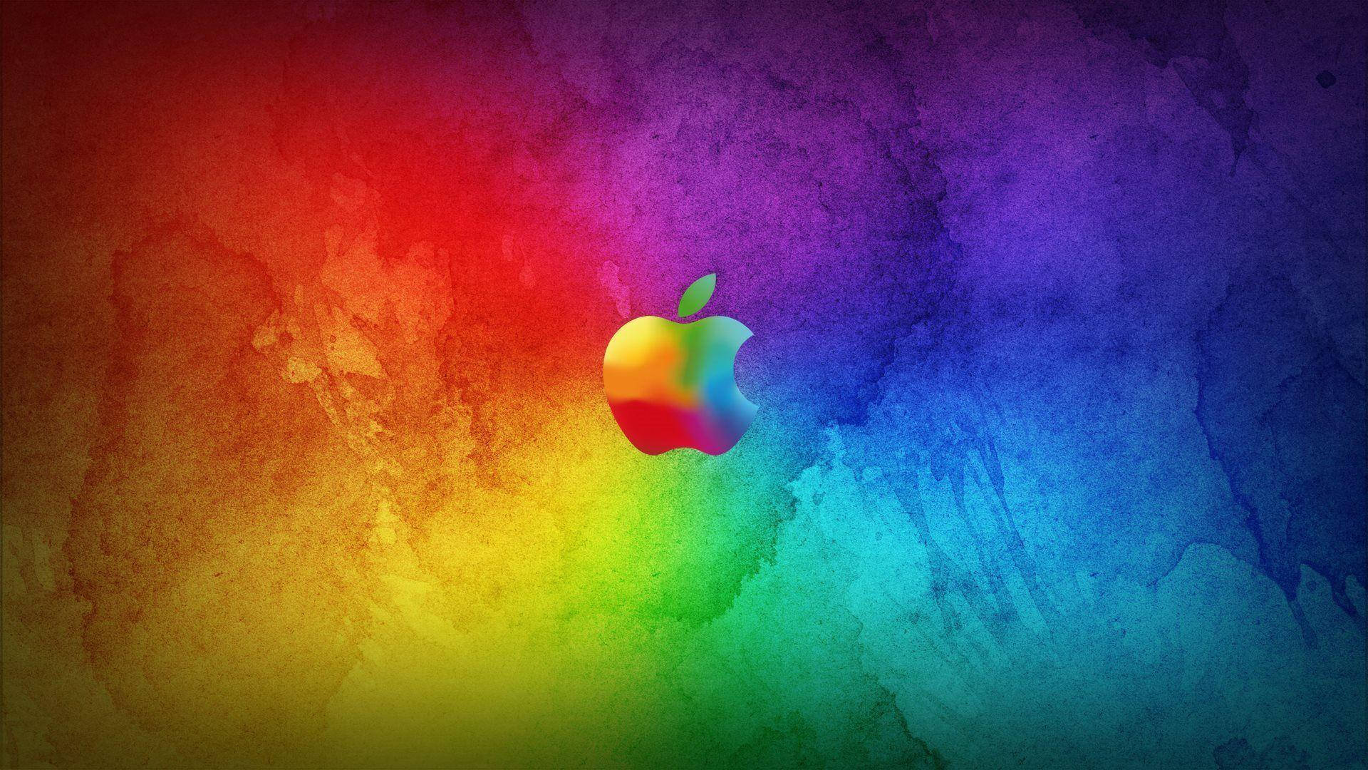 The Vibrant Colours Of The Apple Logo Background