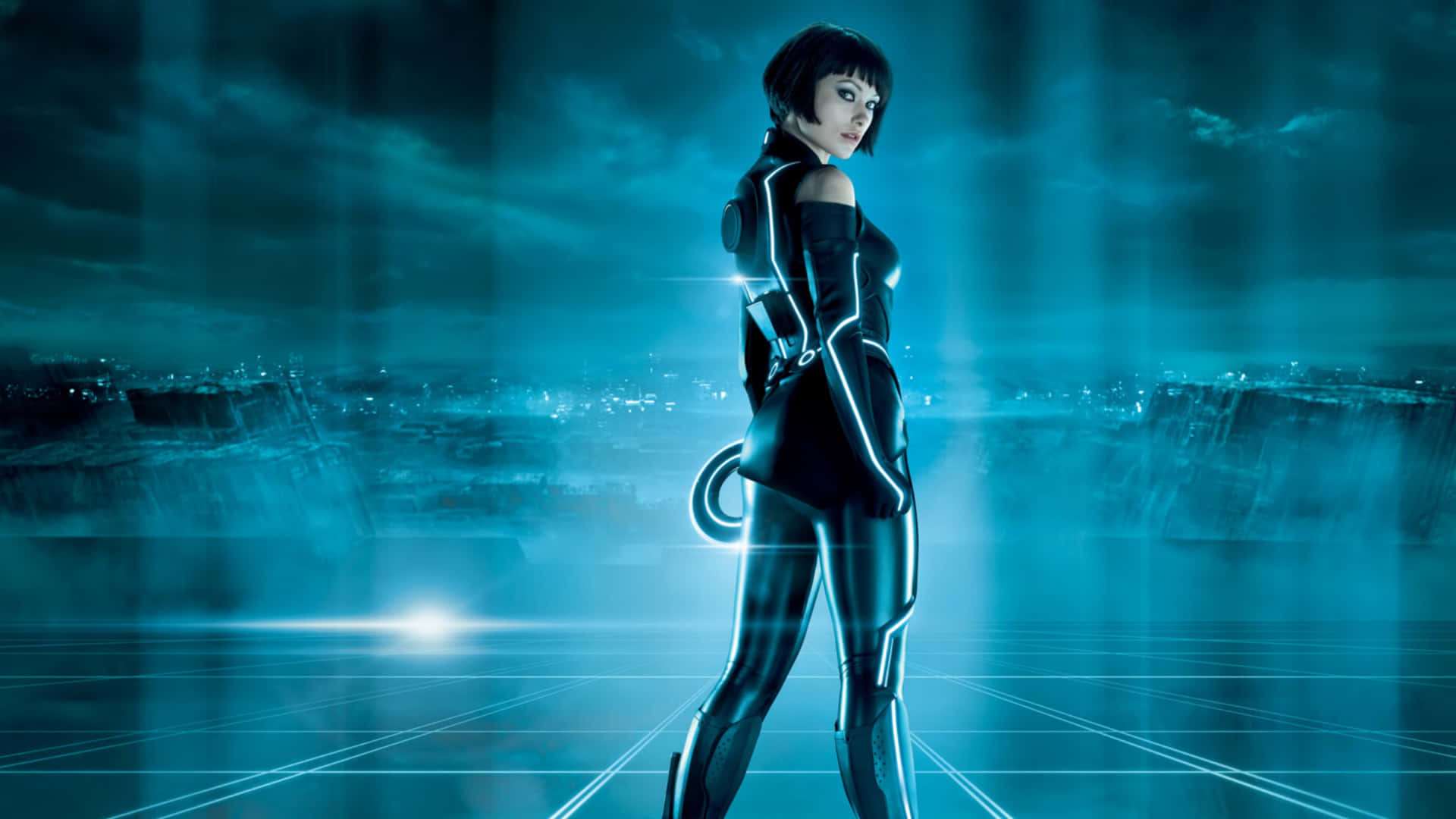 The Vibrant Lights Dance In The Darkness Of The Tron Legacy World