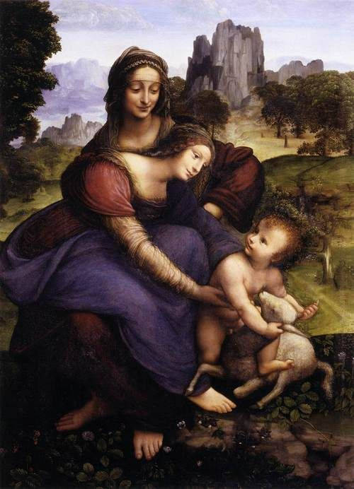The Virgin And The Child Famous Painting Background