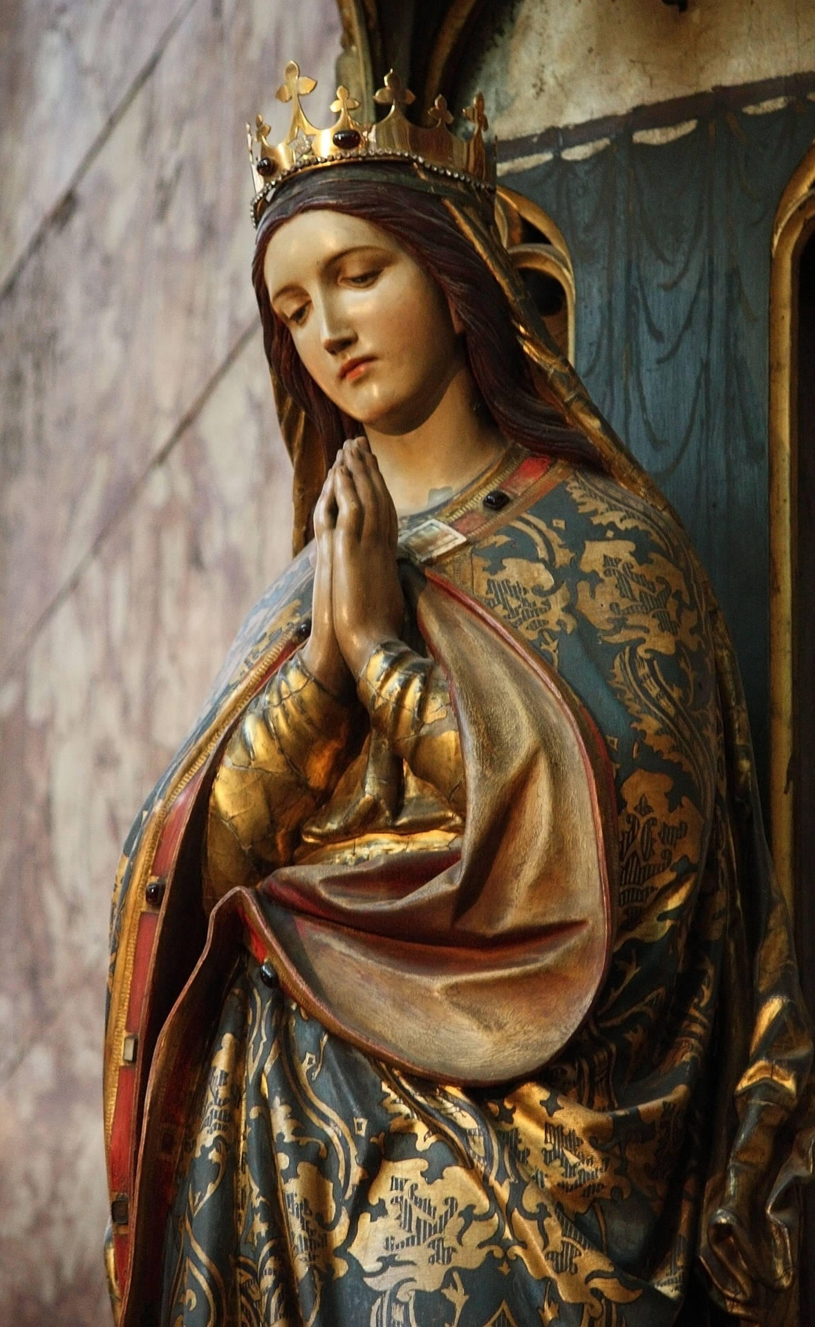 The Virgin Mary Bronze Statue