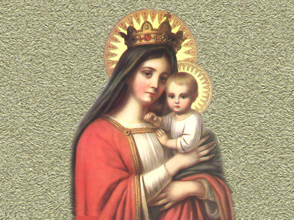 The Virgin Mary Crown Background