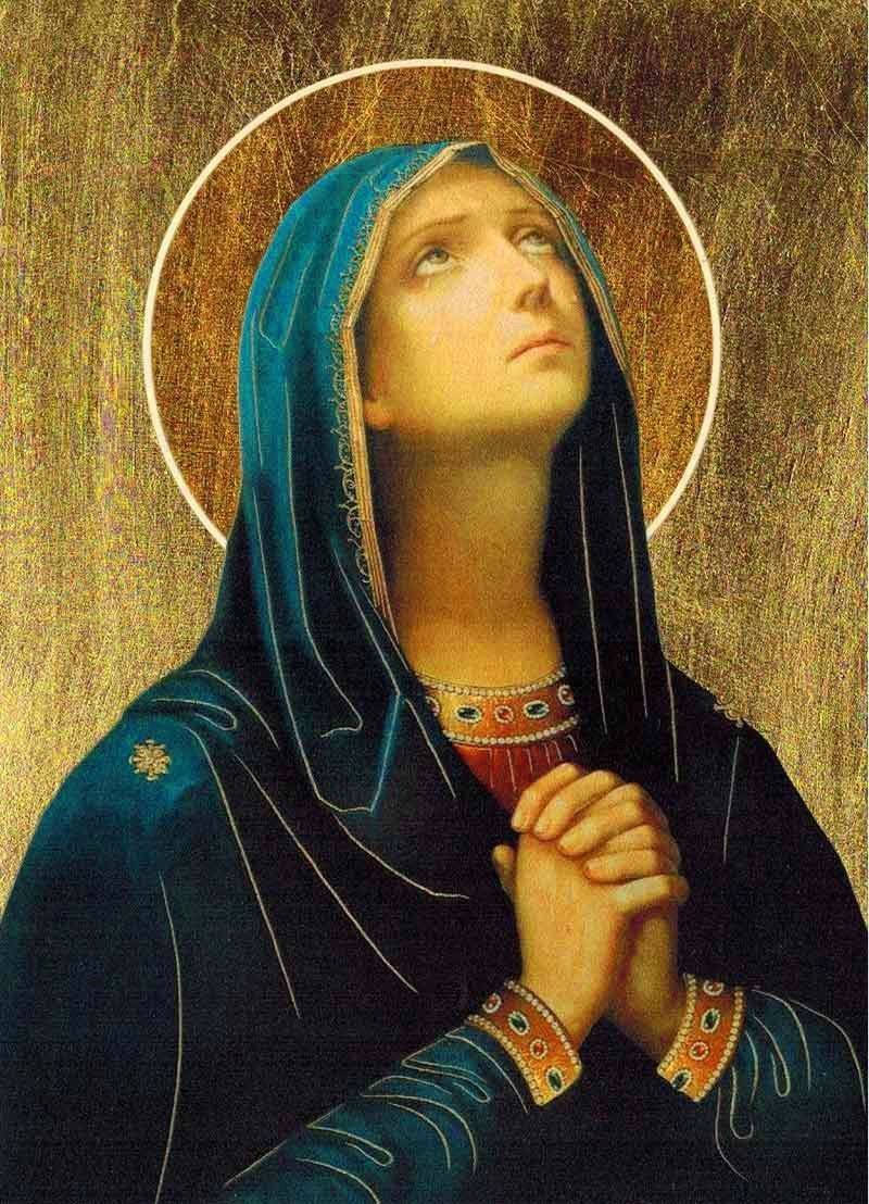 The Virgin Mary Praying Background