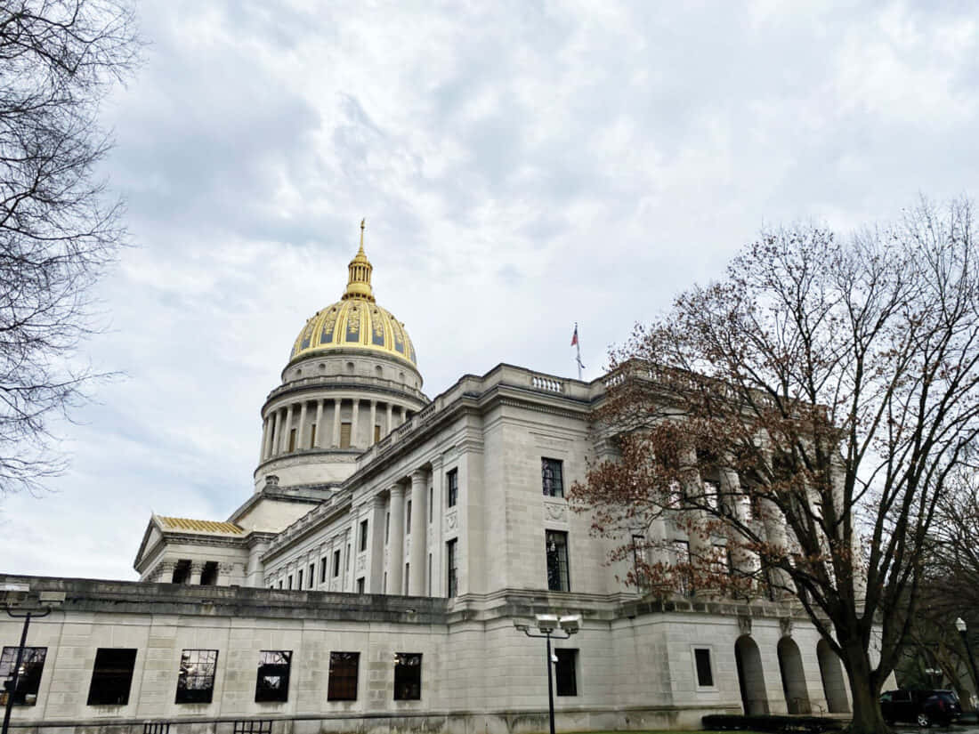 The Virginia State Capitol On Fall Season