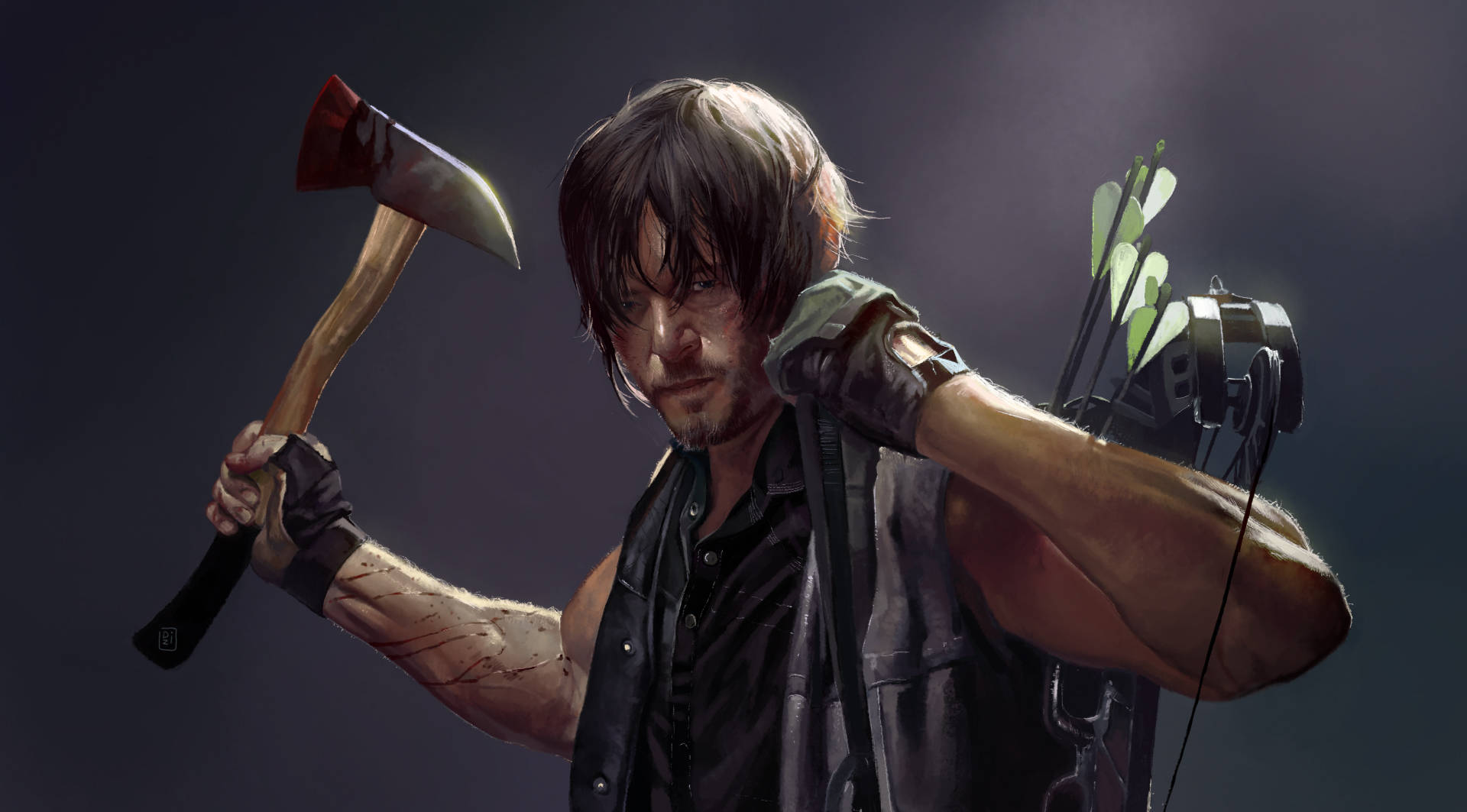 The Walking Dead Daryl Art Background