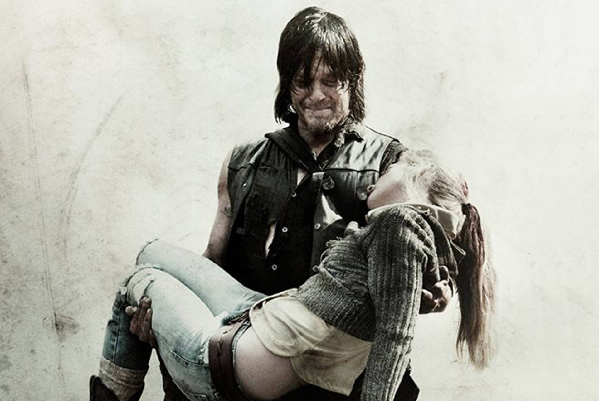 The Walking Dead Daryl Carrying Beth Background