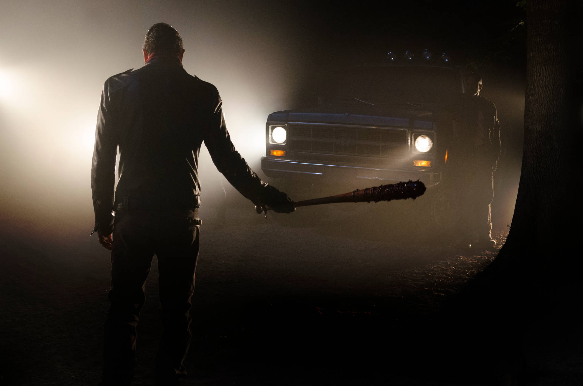 The Walking Dead Negan Wielding Bat Background