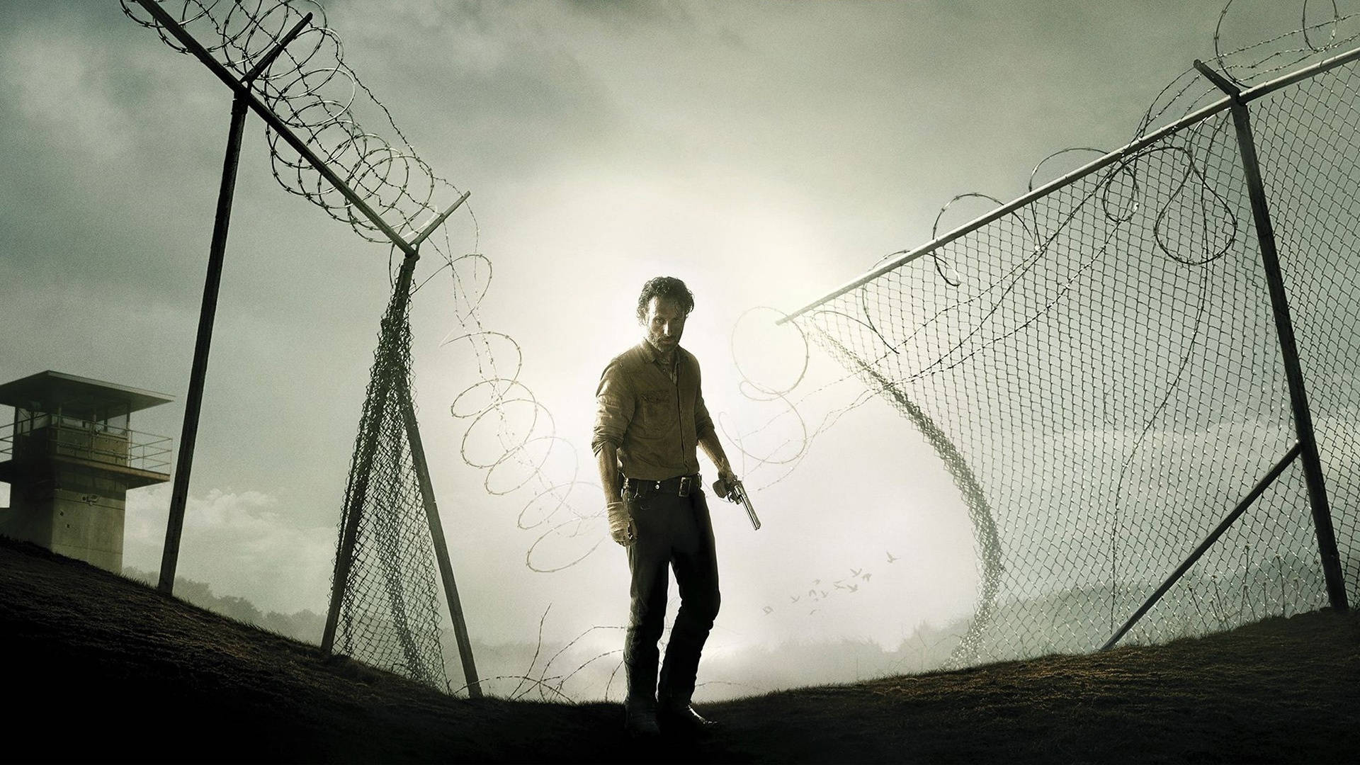 The Walking Dead Rick In Prison Background