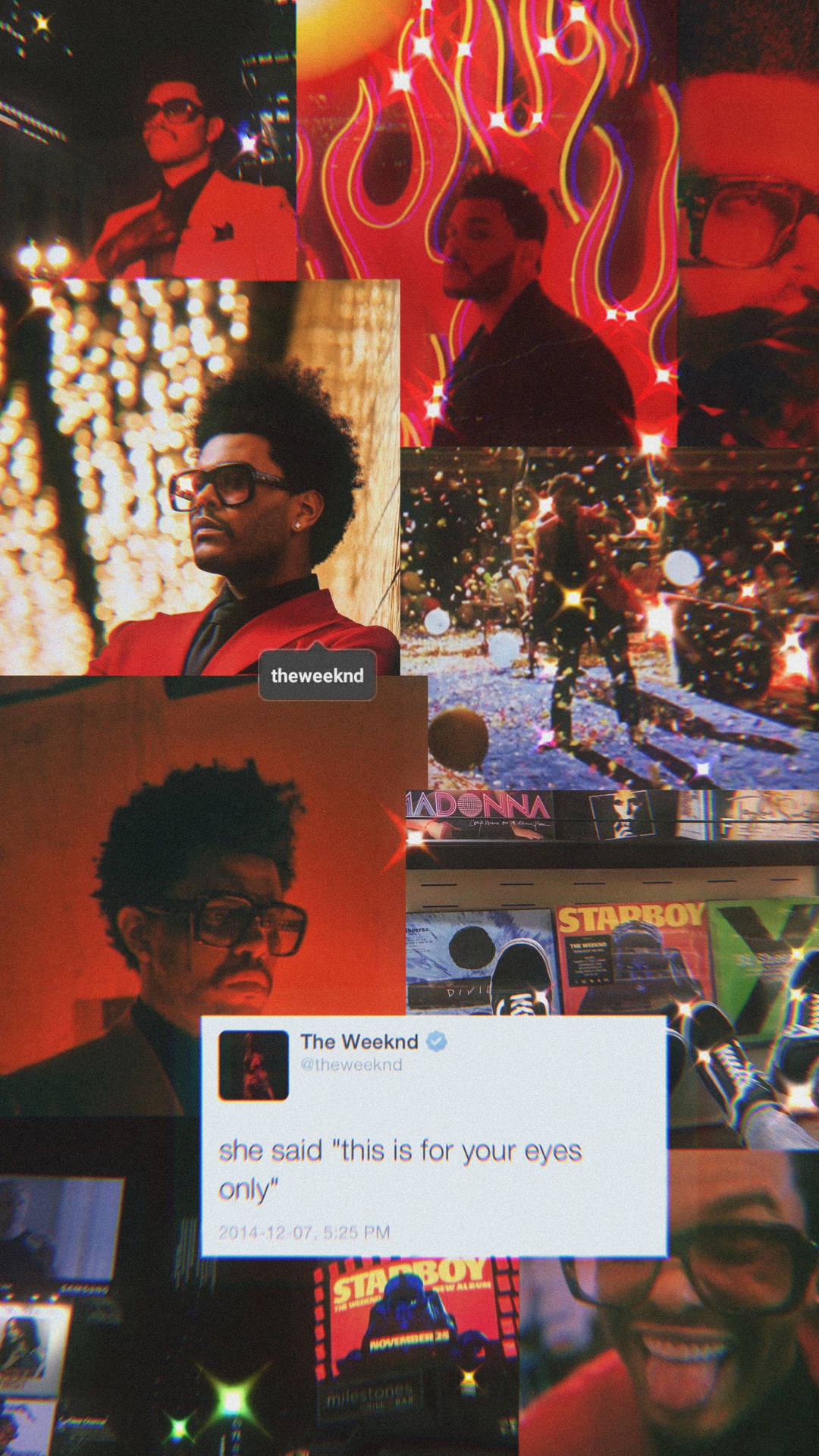 The Weeknd Aesthetic Collage Background