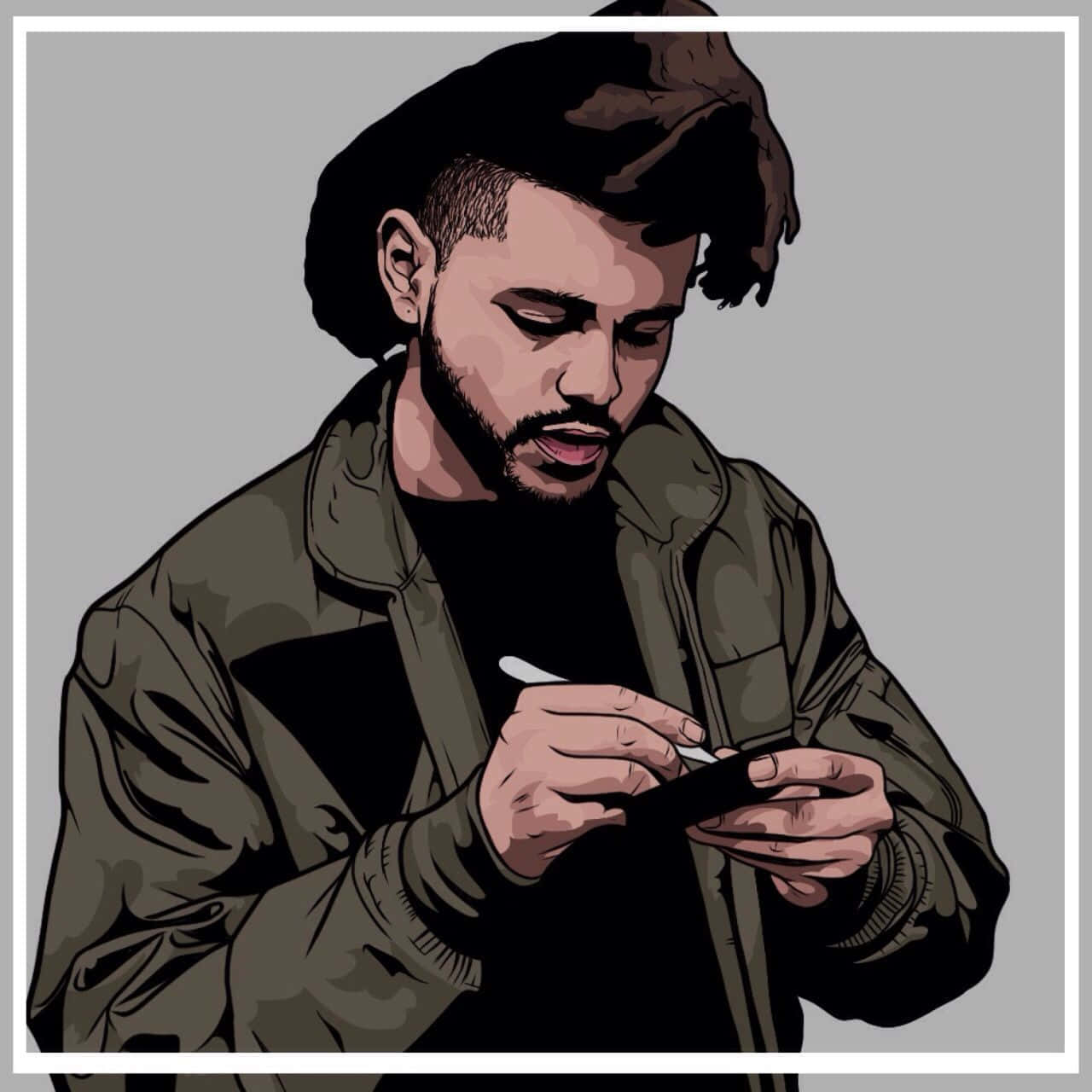 The Weeknd Digital Drawing Iphone Background